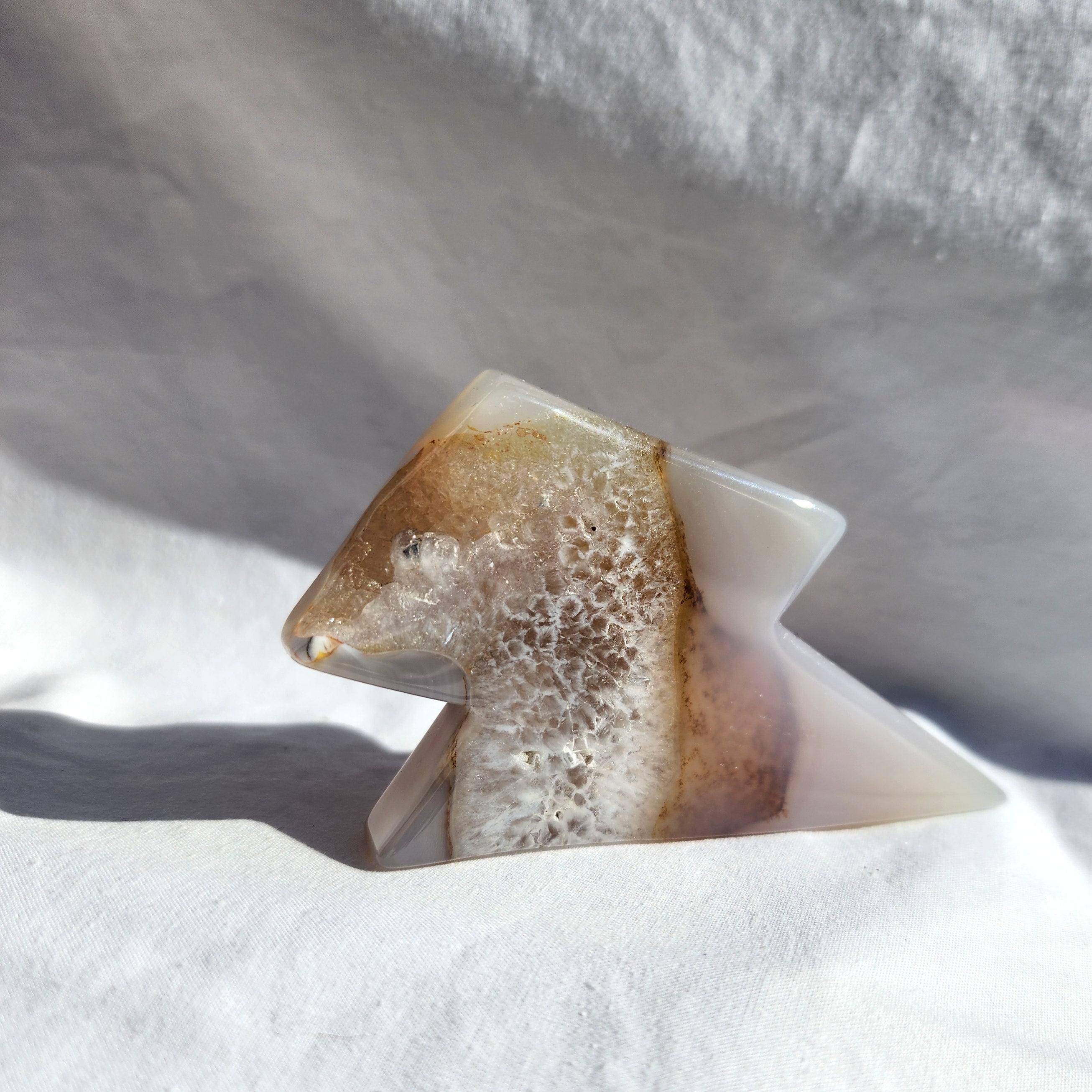 Natural Agate Lightning Bolt