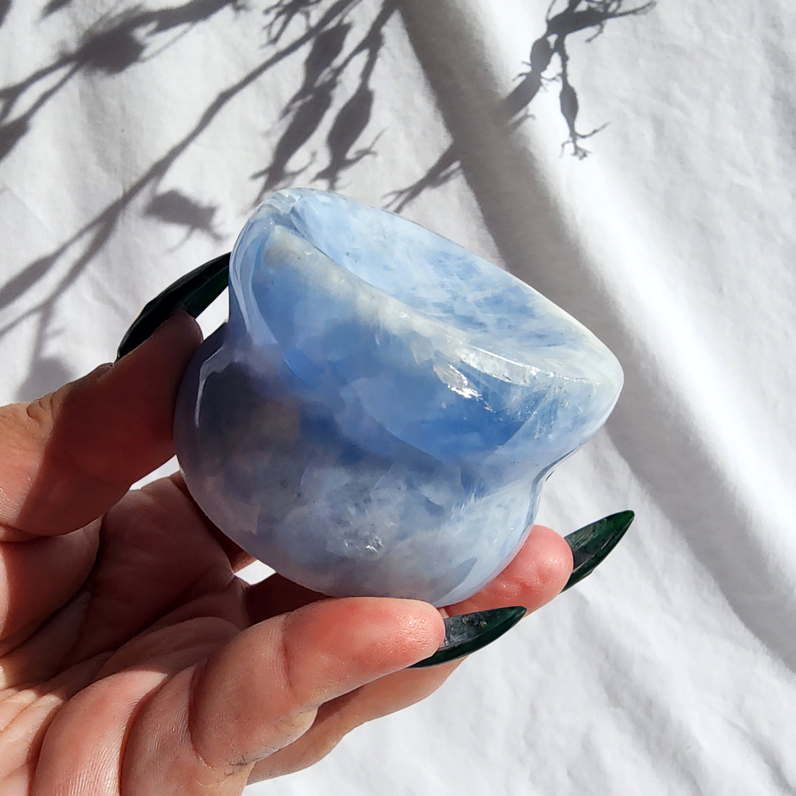 Blue Calcite Sphere Stand