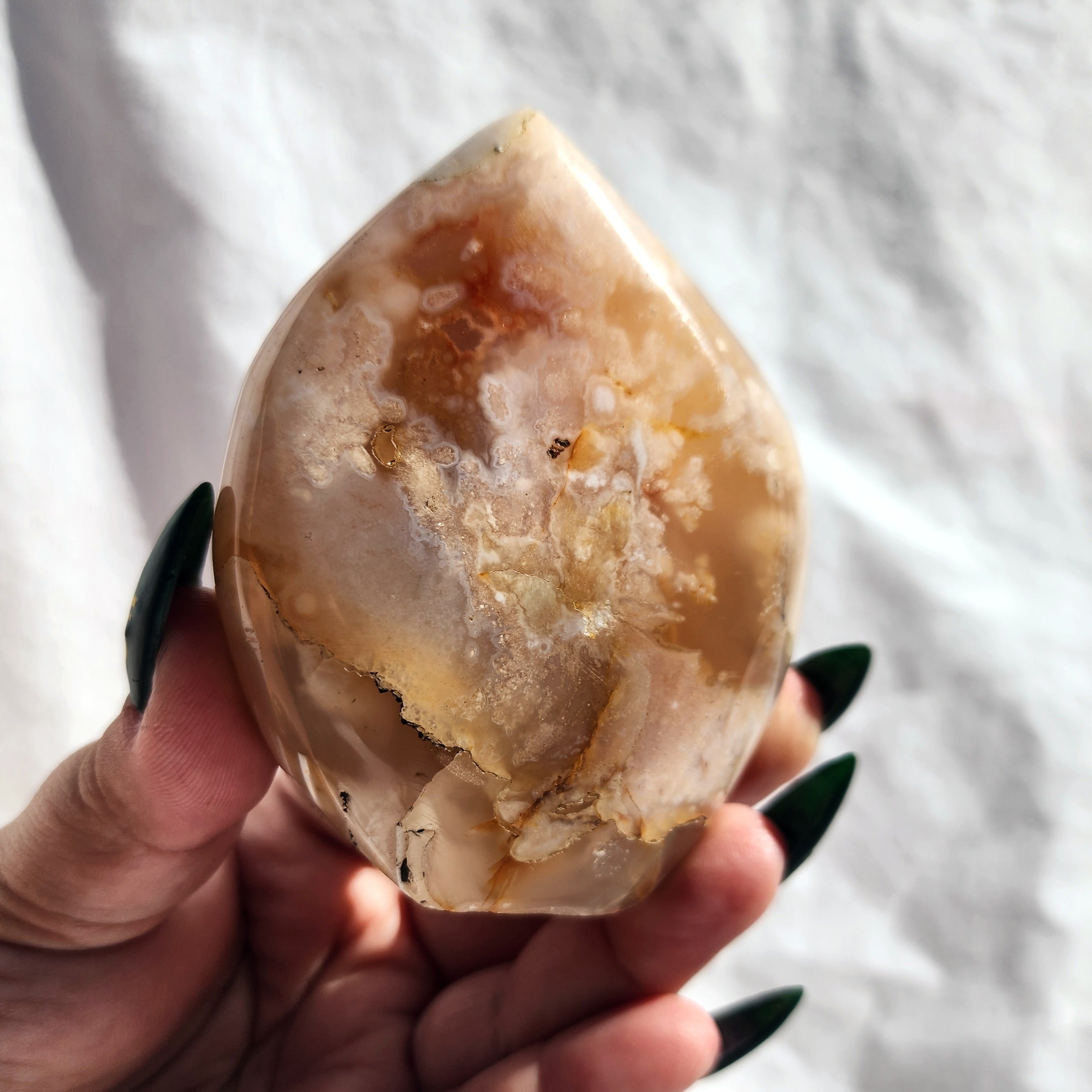Flower Agate Freeform Flame