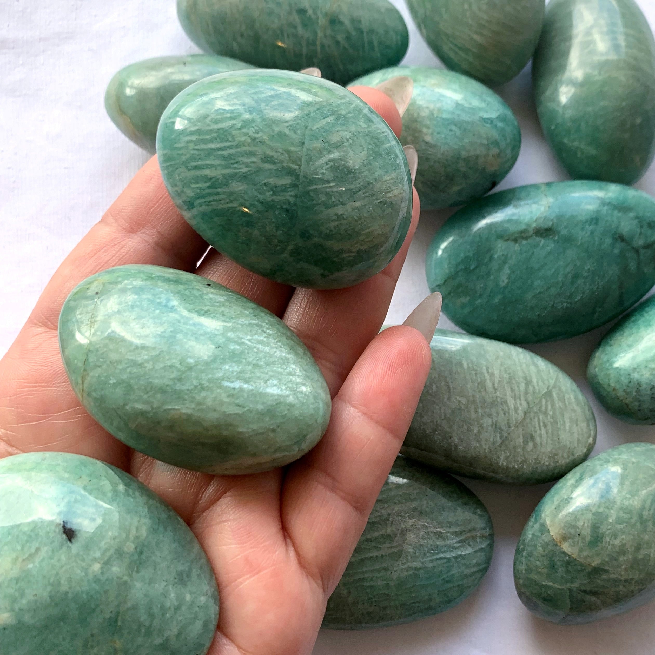 Amazonite Palm Stone | Medium