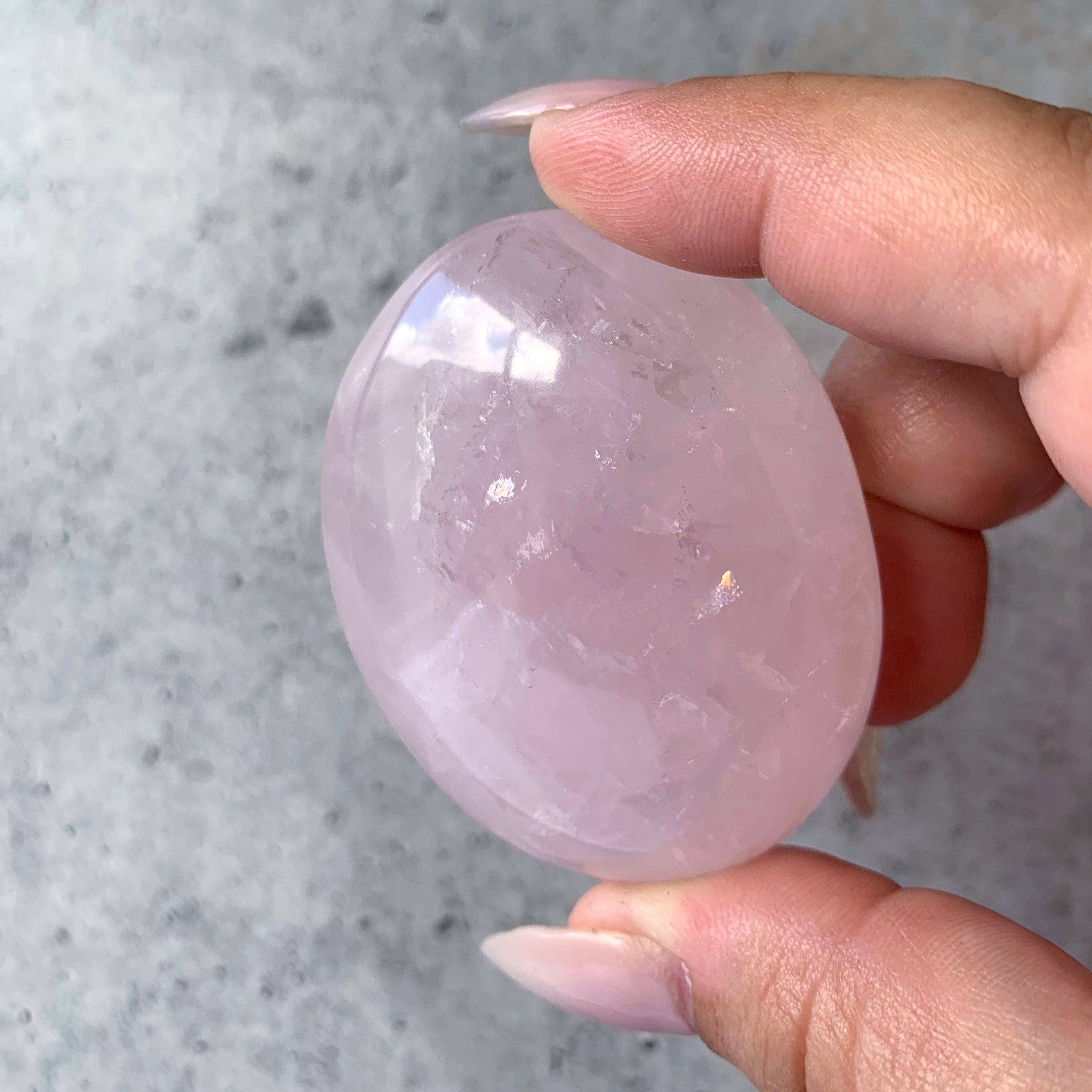 Rose Quartz Palmstone | Large