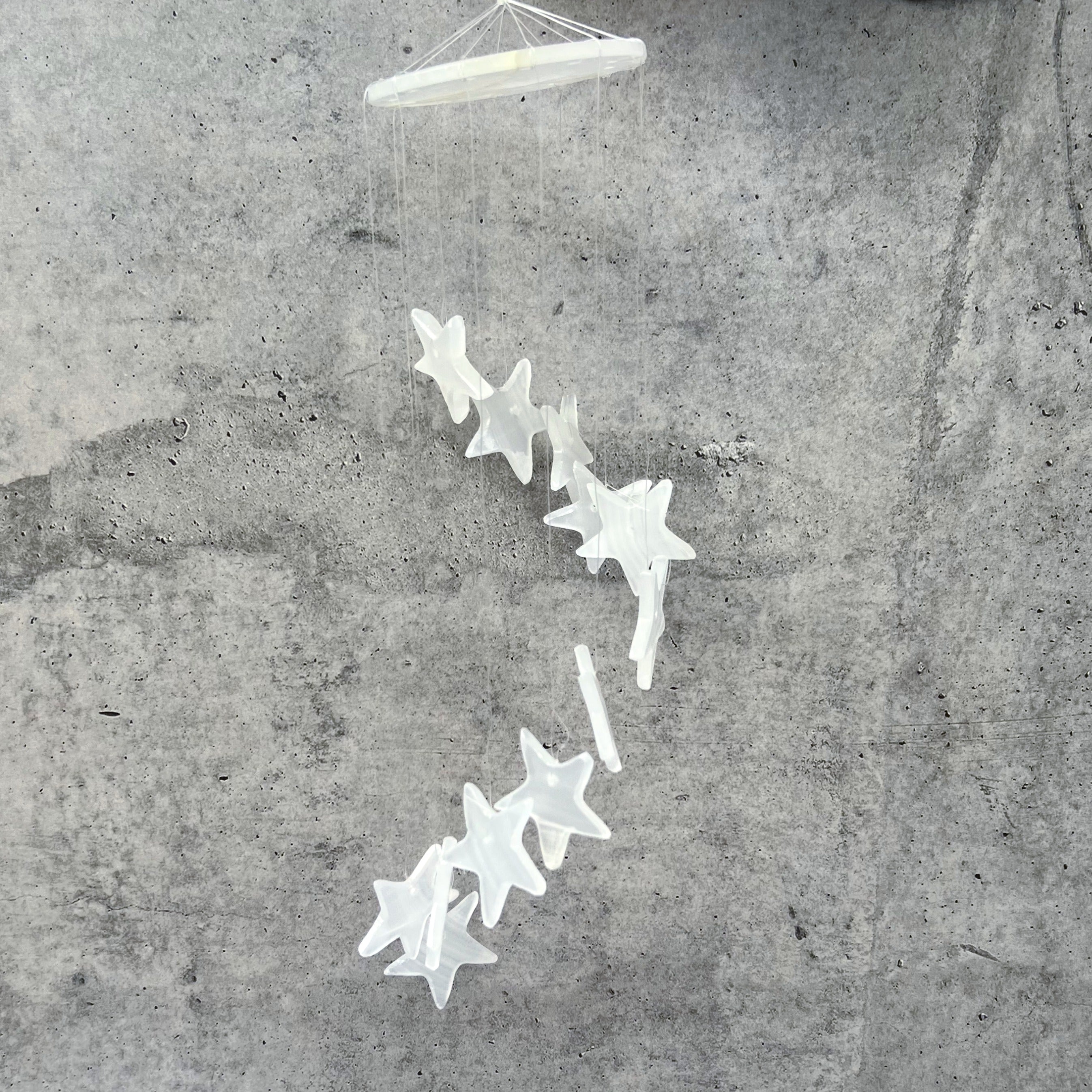 White Onyx Star Wind Chime