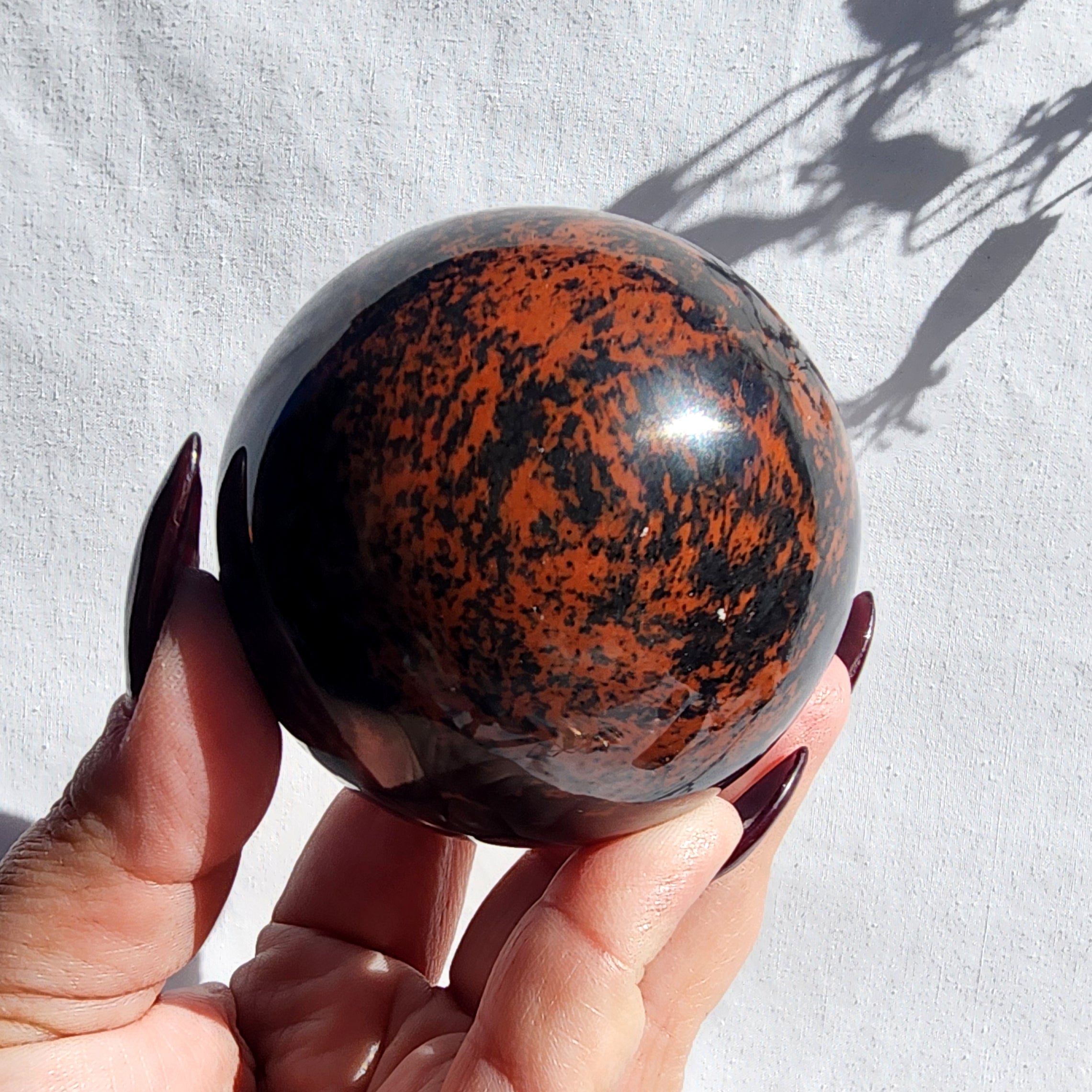 Mahogany Obsidian Sphere