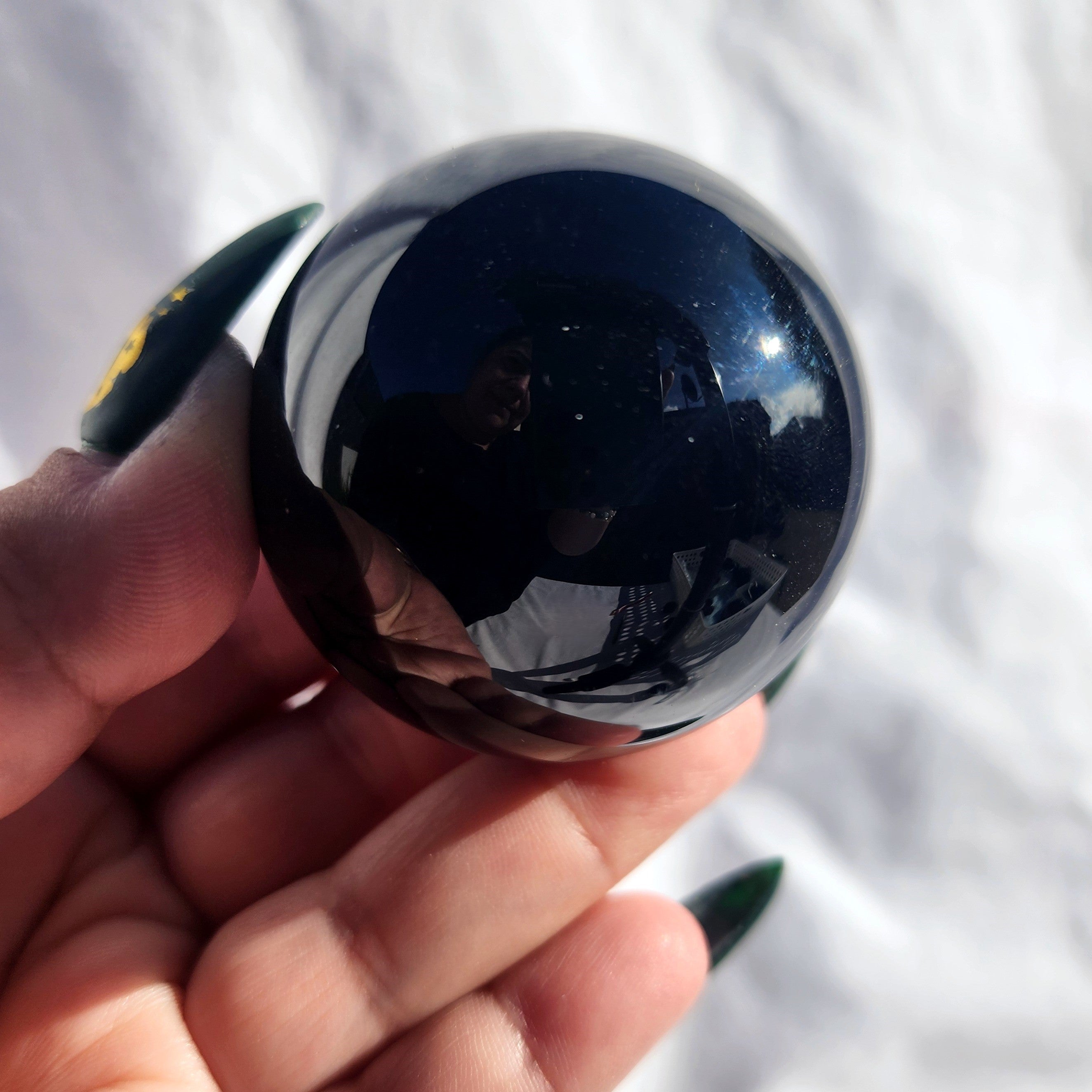 Black Obsidian Sphere | Medium