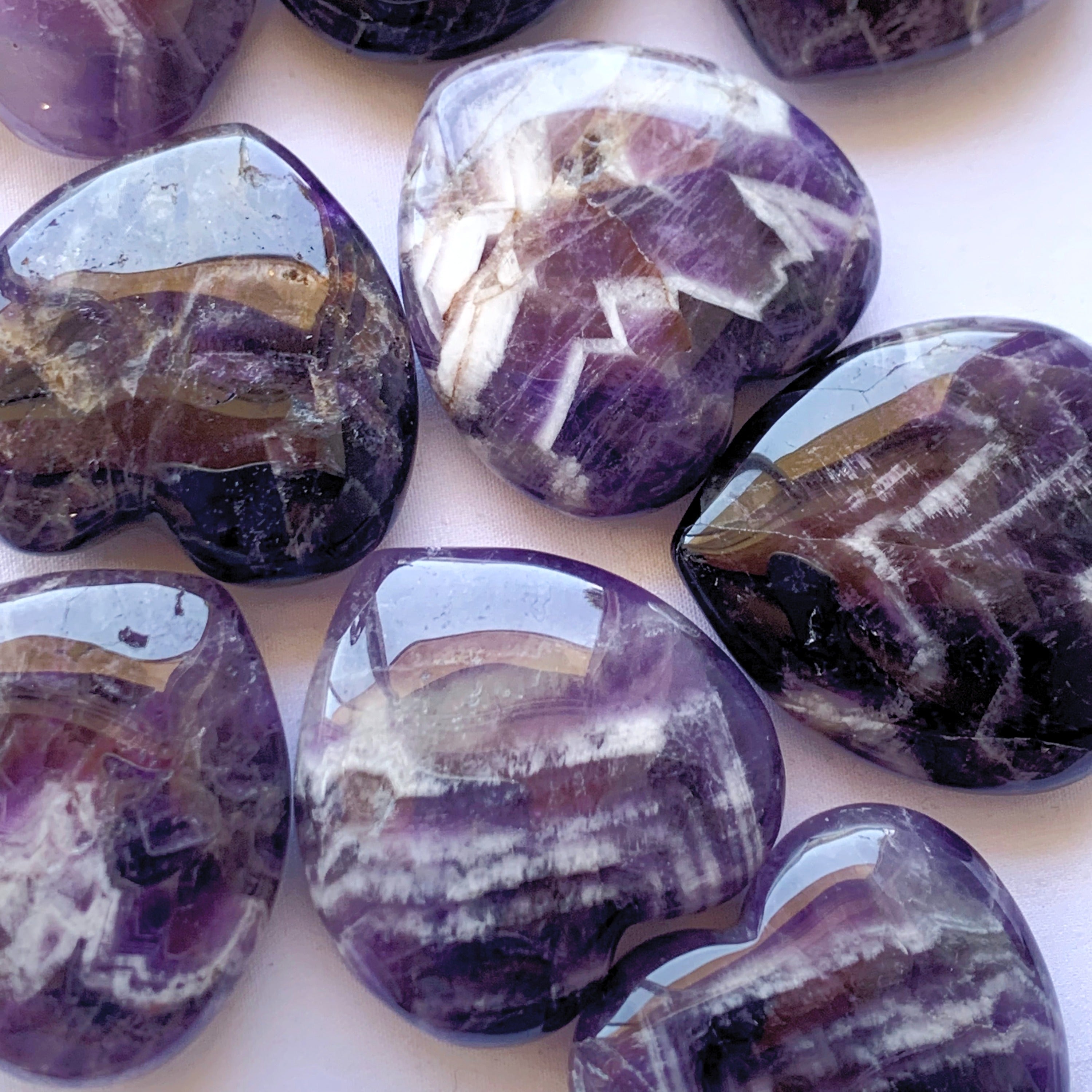 Chevron Amethyst Heart