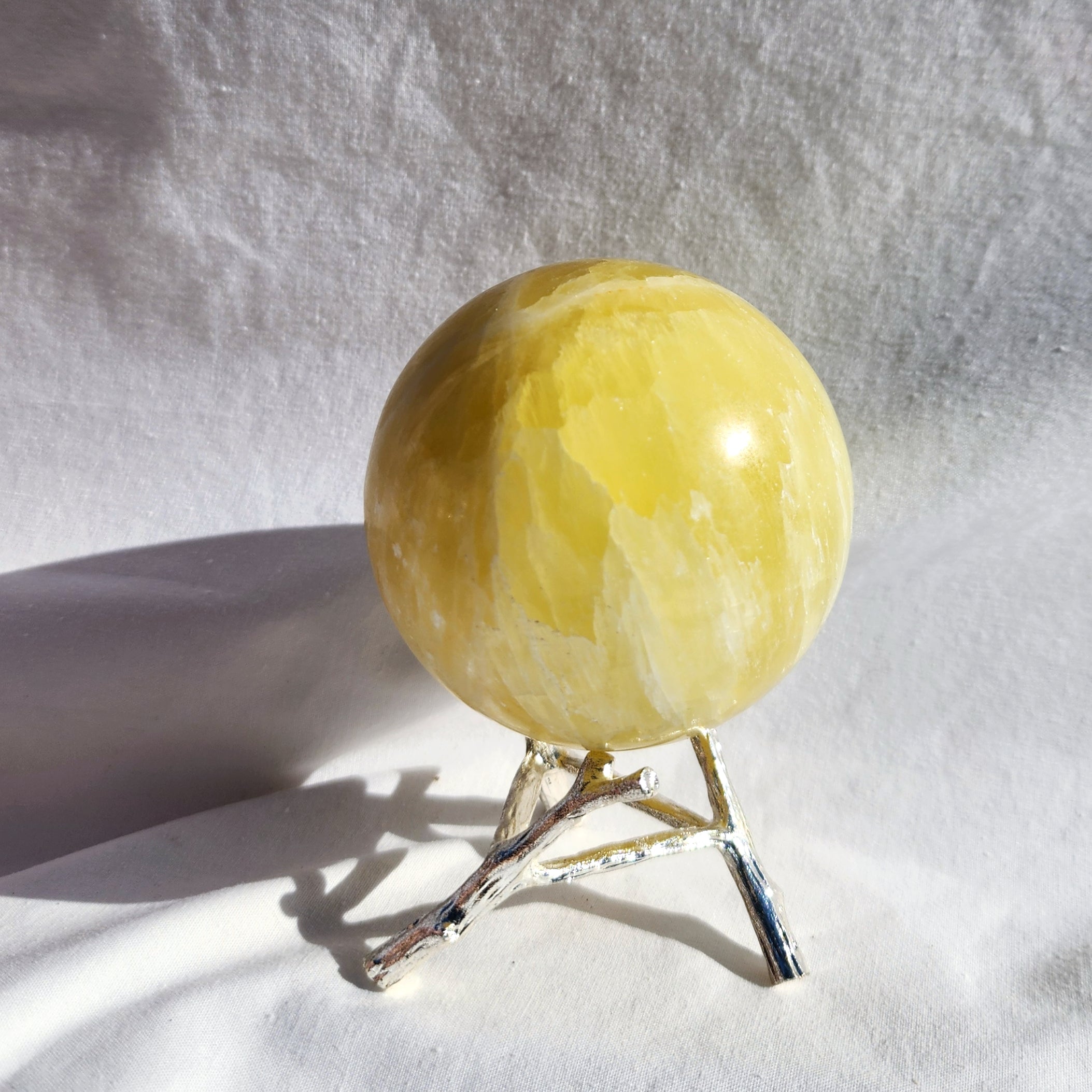 Lemon Calcite Sphere
