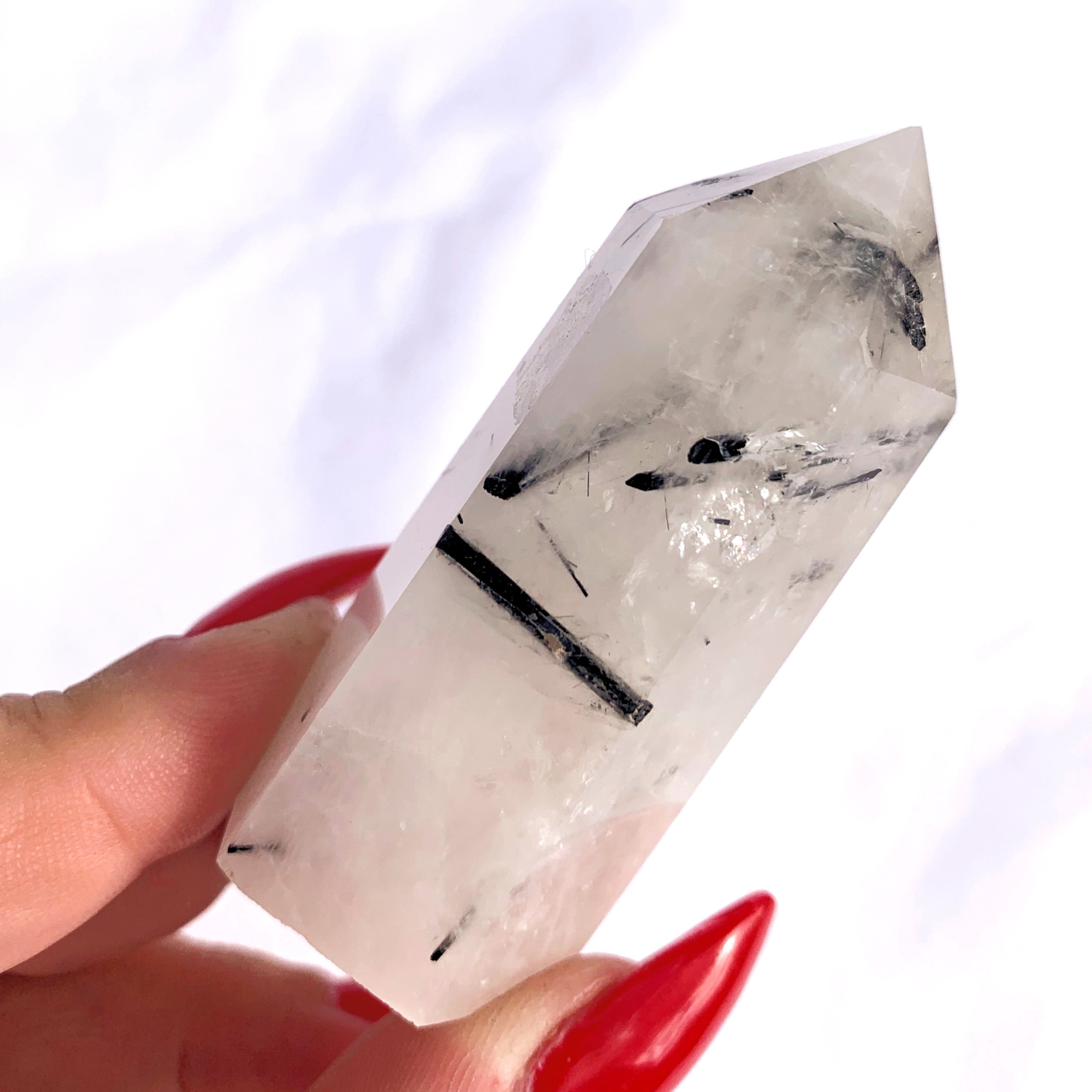 Tourmaline in Quartz Generator Point | Medium