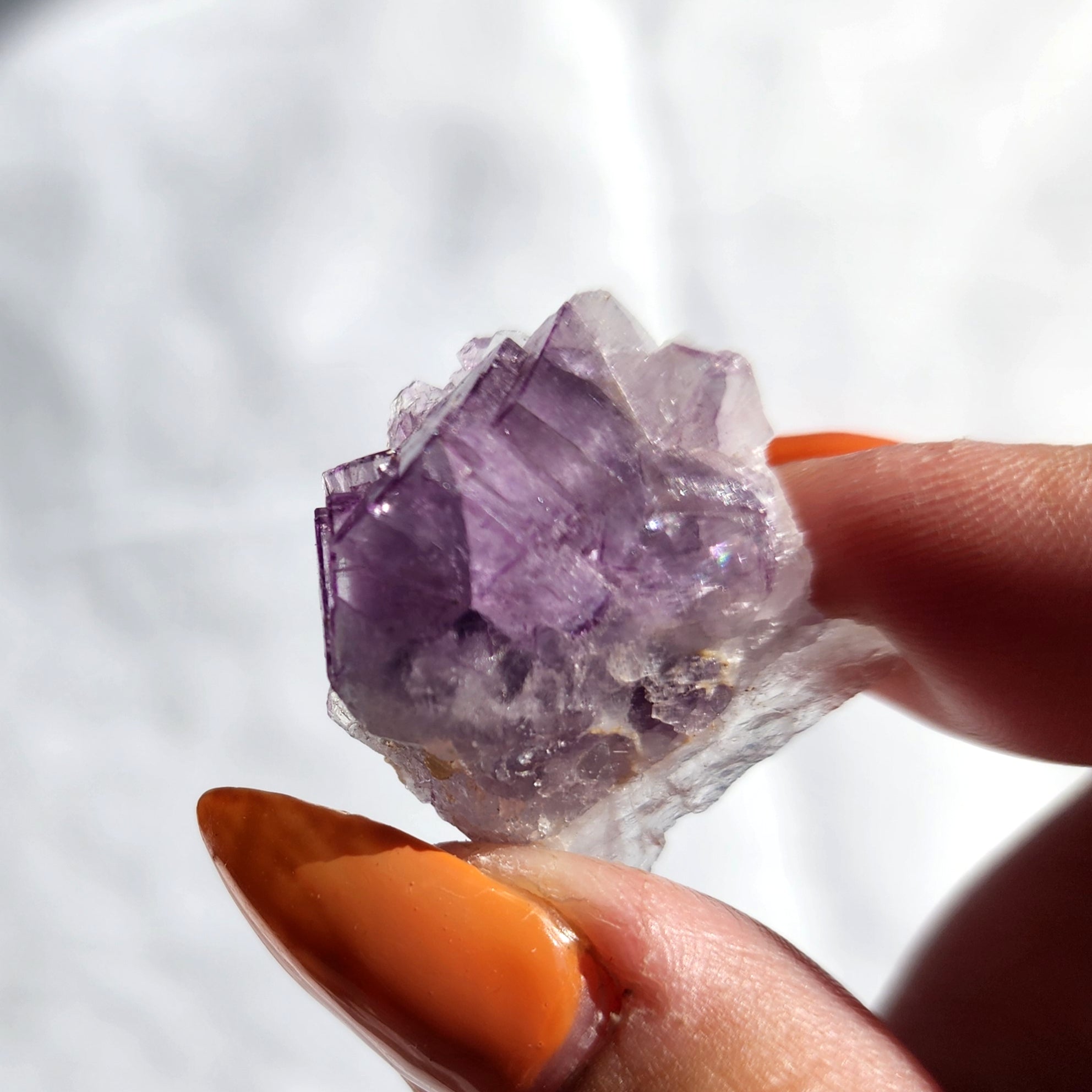 Purple Fluorite Cubed Specimen with Pyrite Inclusion