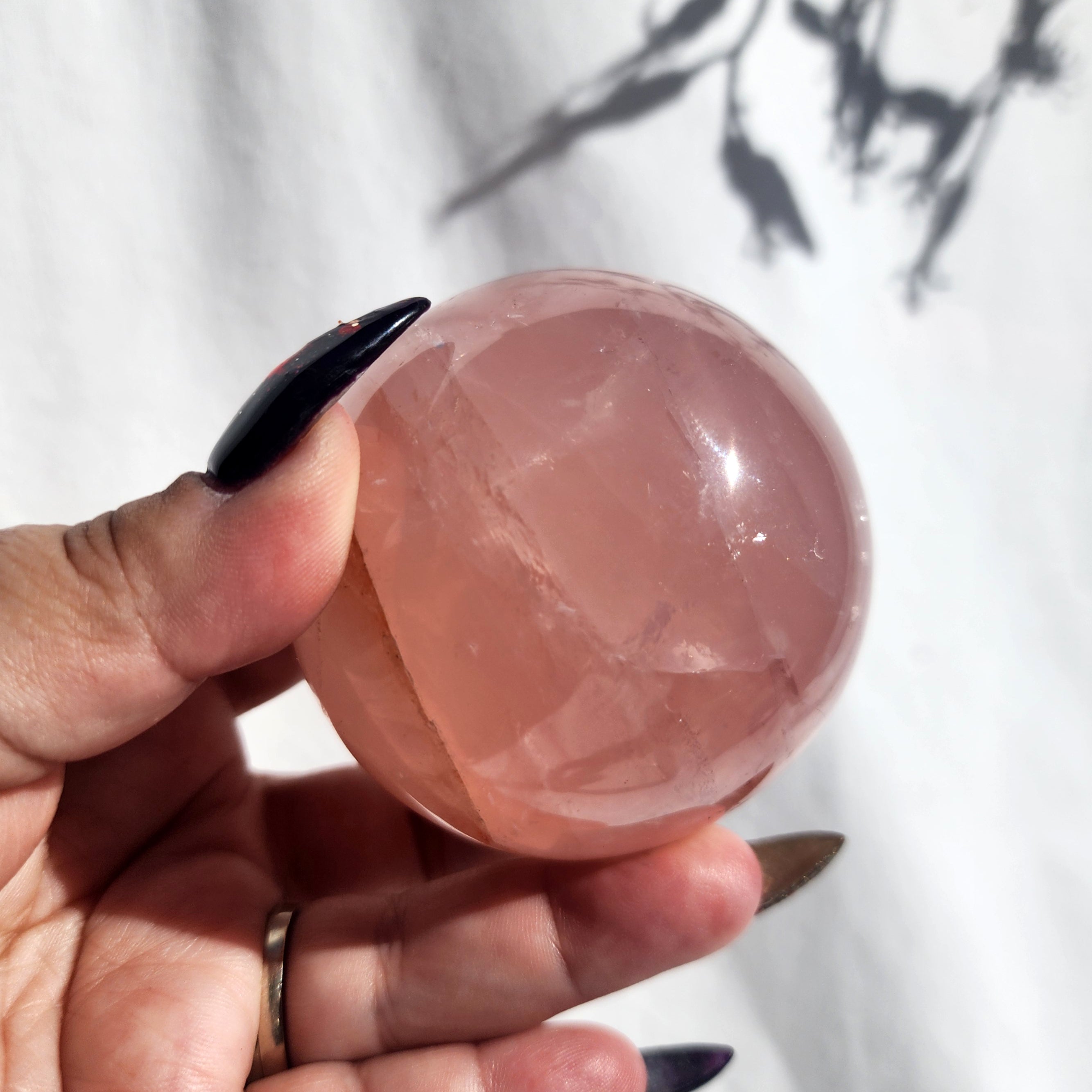 Fire Quartz & Rose Quartz Sphere