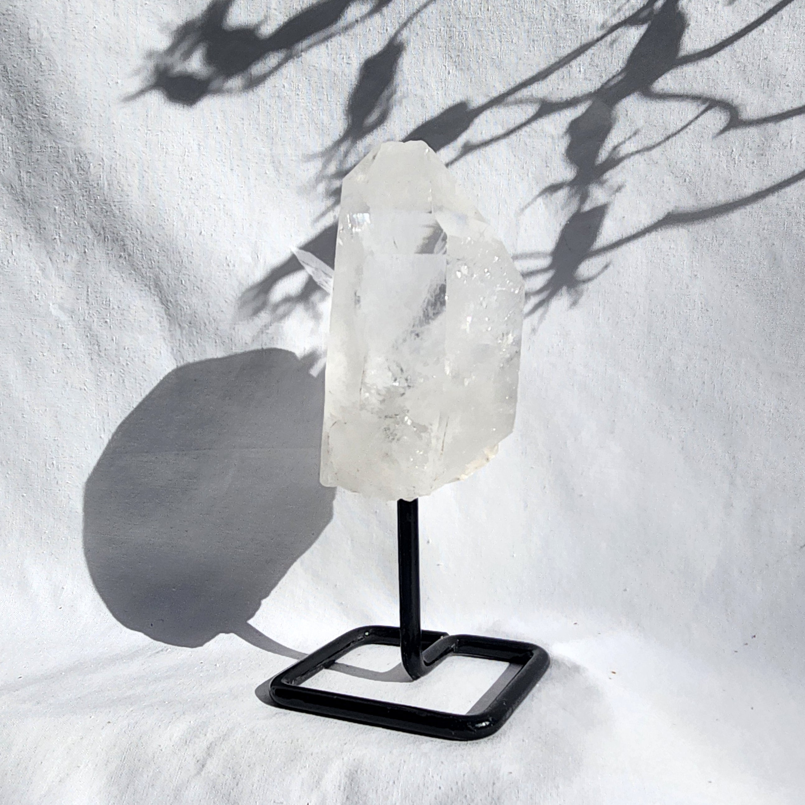 Clear Quartz Raw Point on Stand