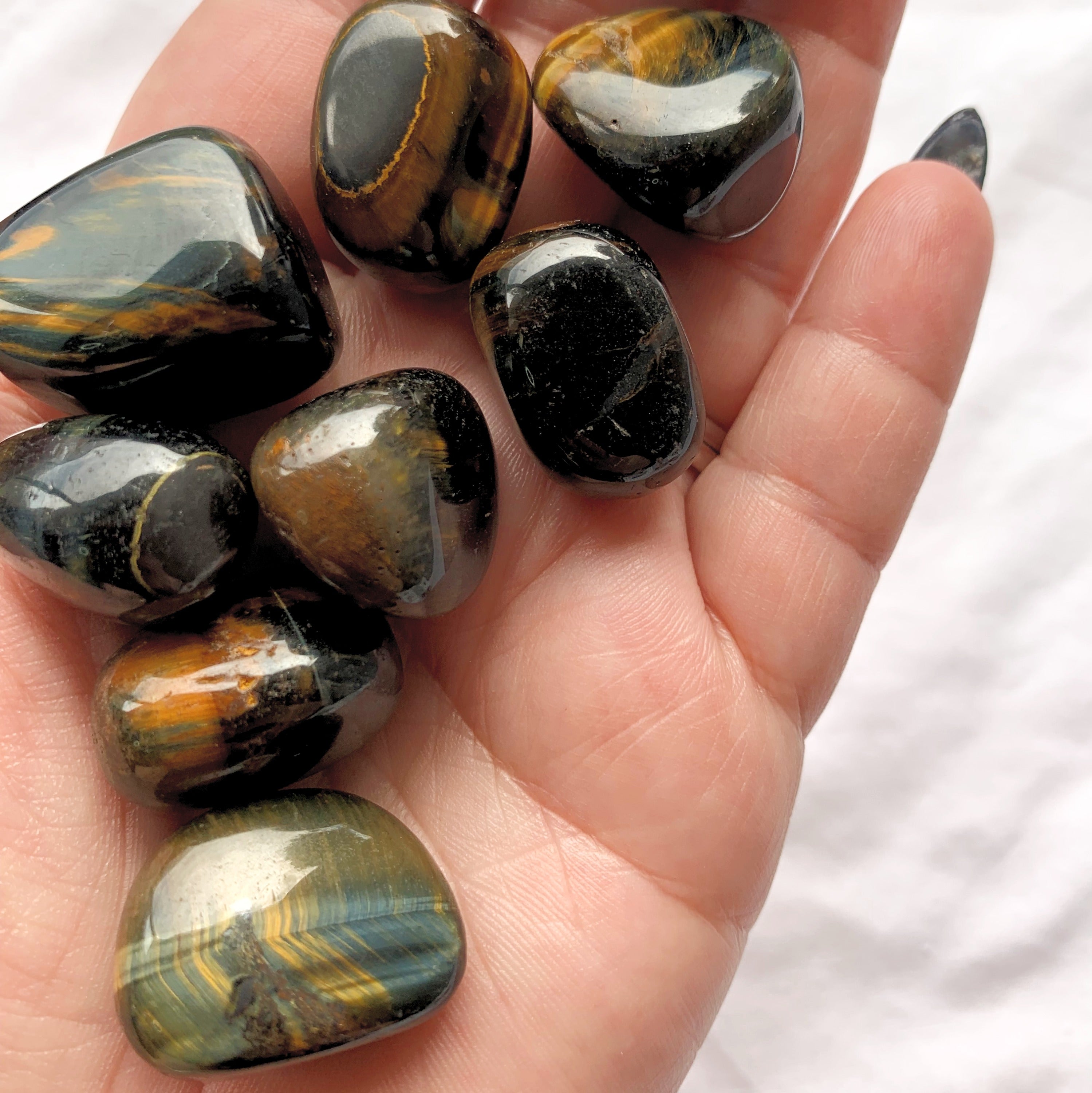 Blue Tiger Eye Tumble