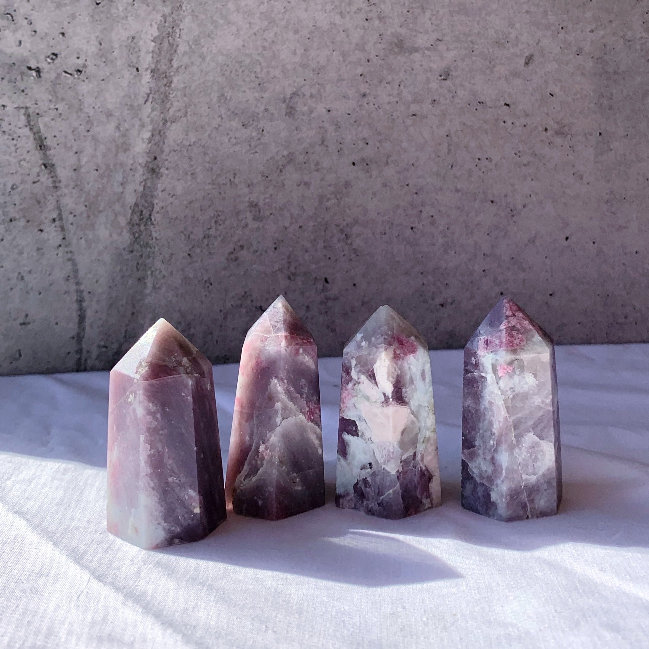 Pink Tourmaline in Quartz Generator Point