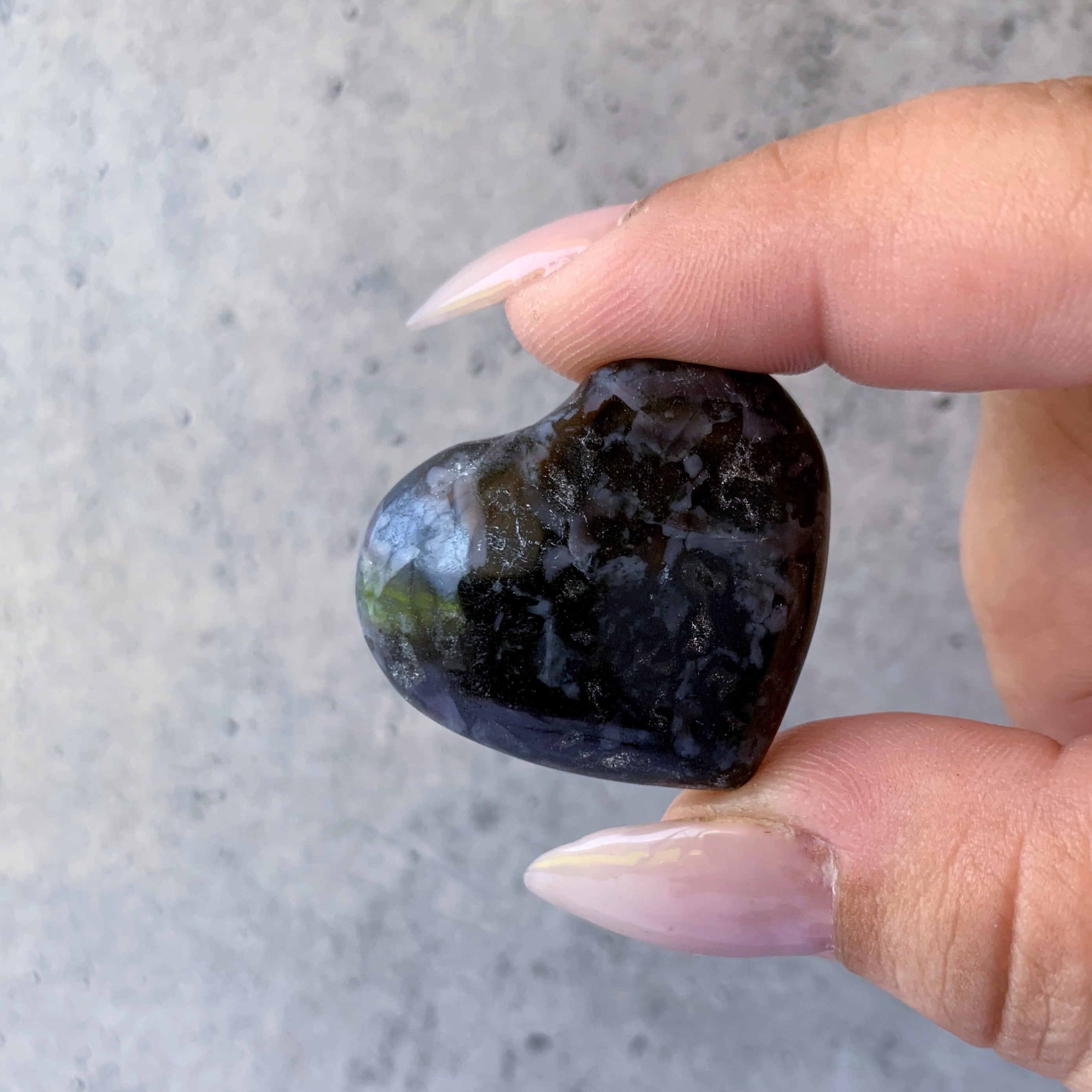 Indigo Gabbro (Mystic Merlinite) Heart | Small