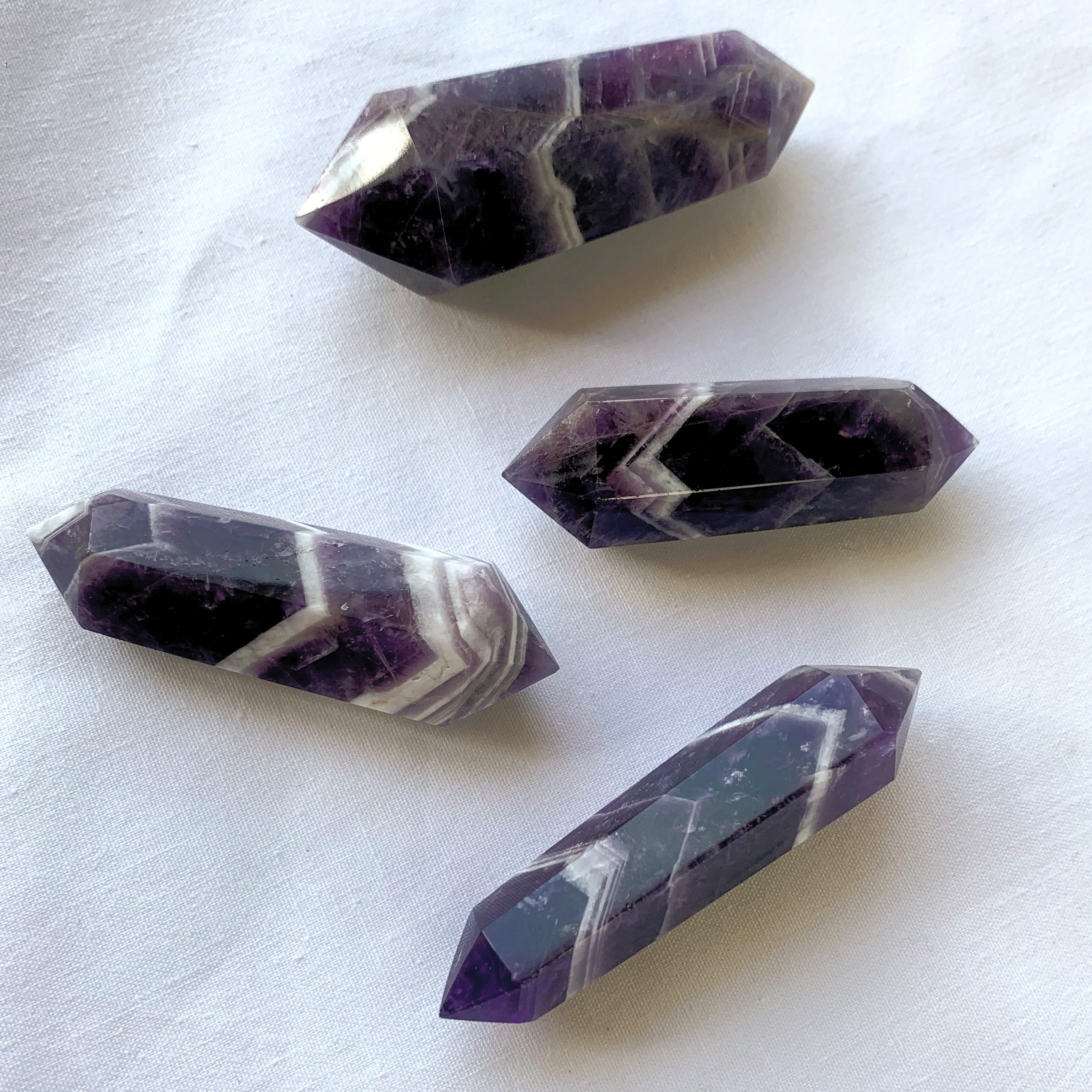 Chevron Amethyst Double Terminator