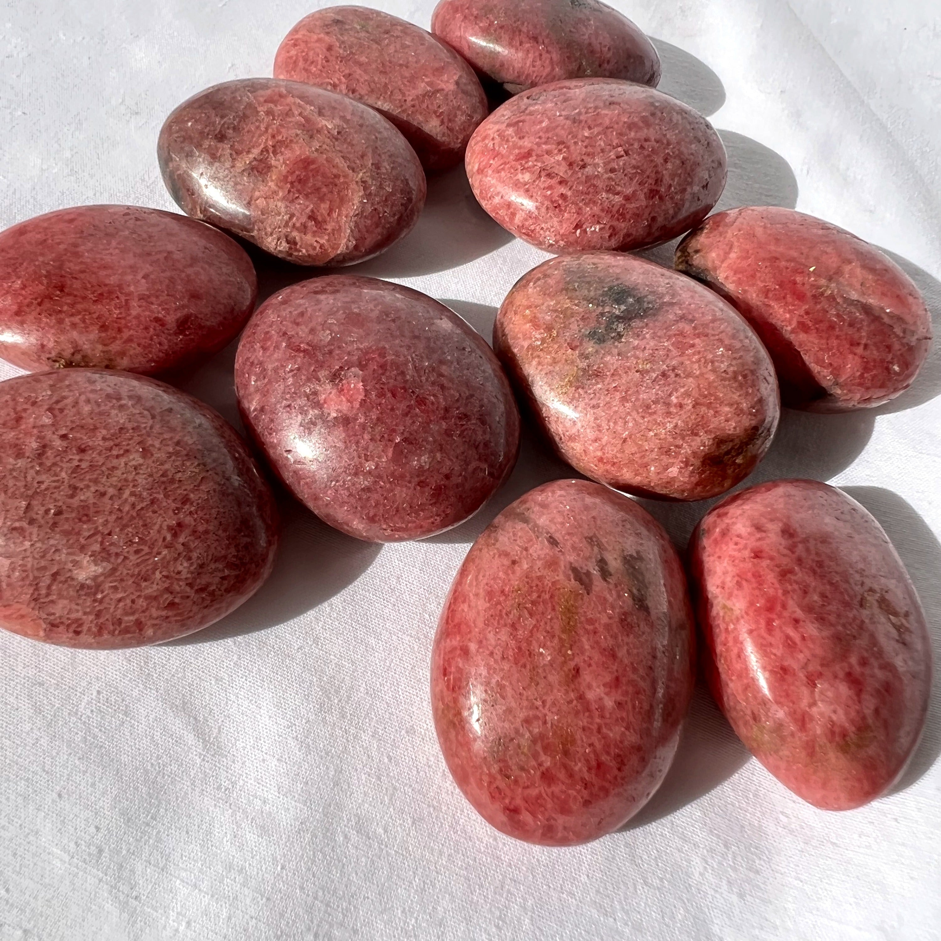 Rhodonite Palm Stone | Small