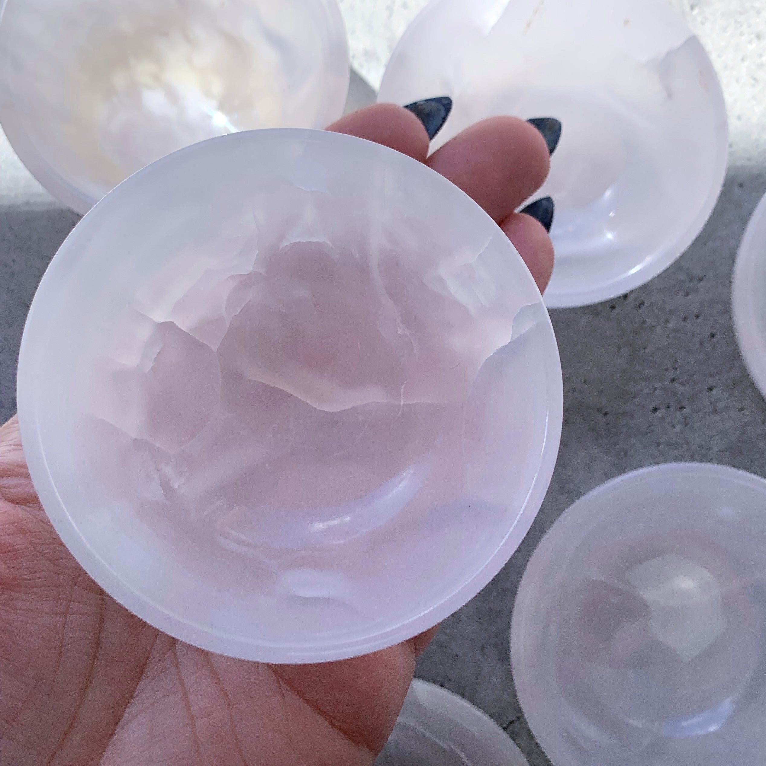 Pink Mangano Calcite Bowl