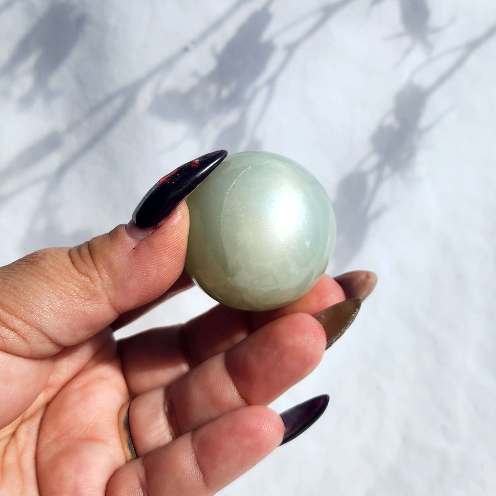 Silky Sage Green Moonstone Sphere