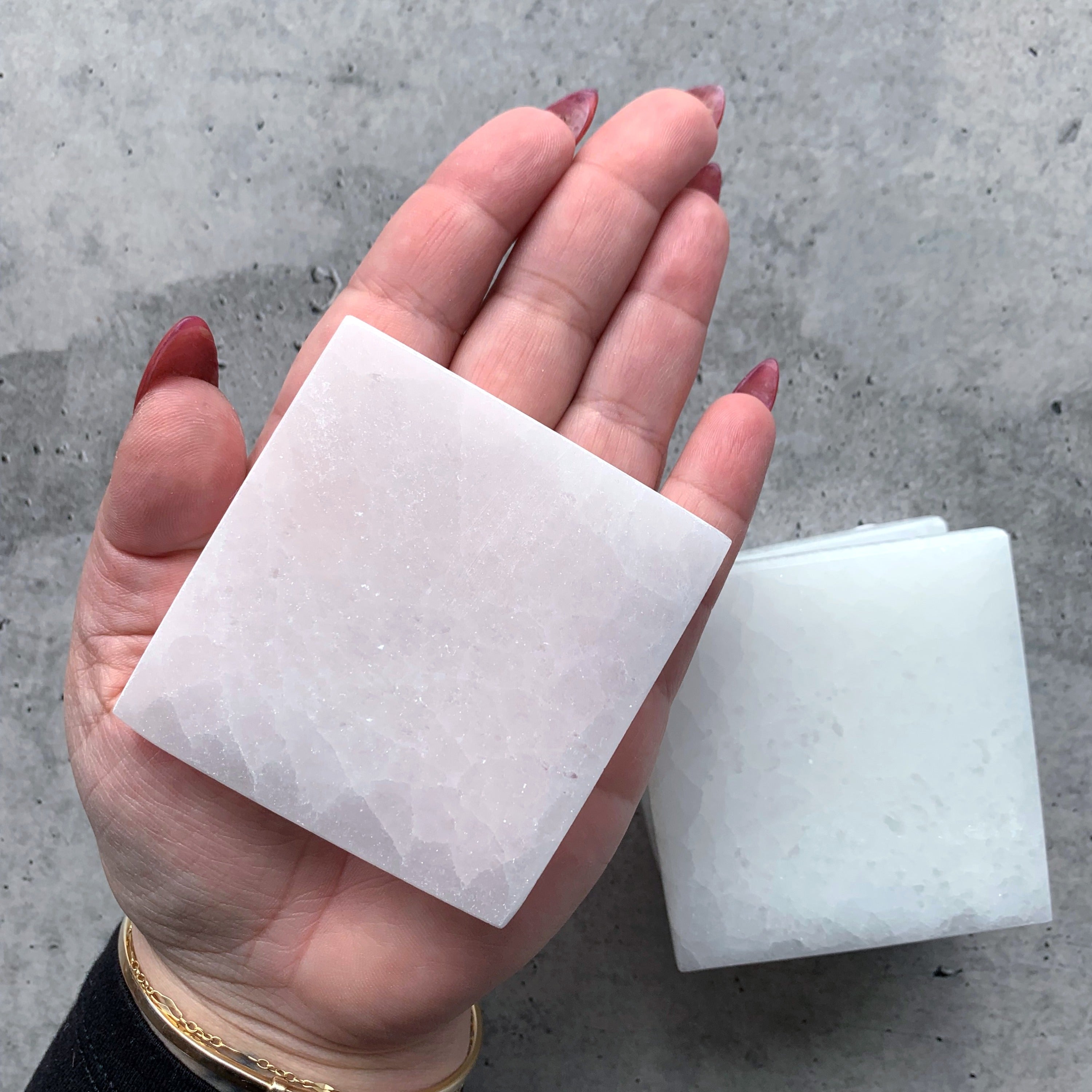 Selenite Square Charging Plate | Small