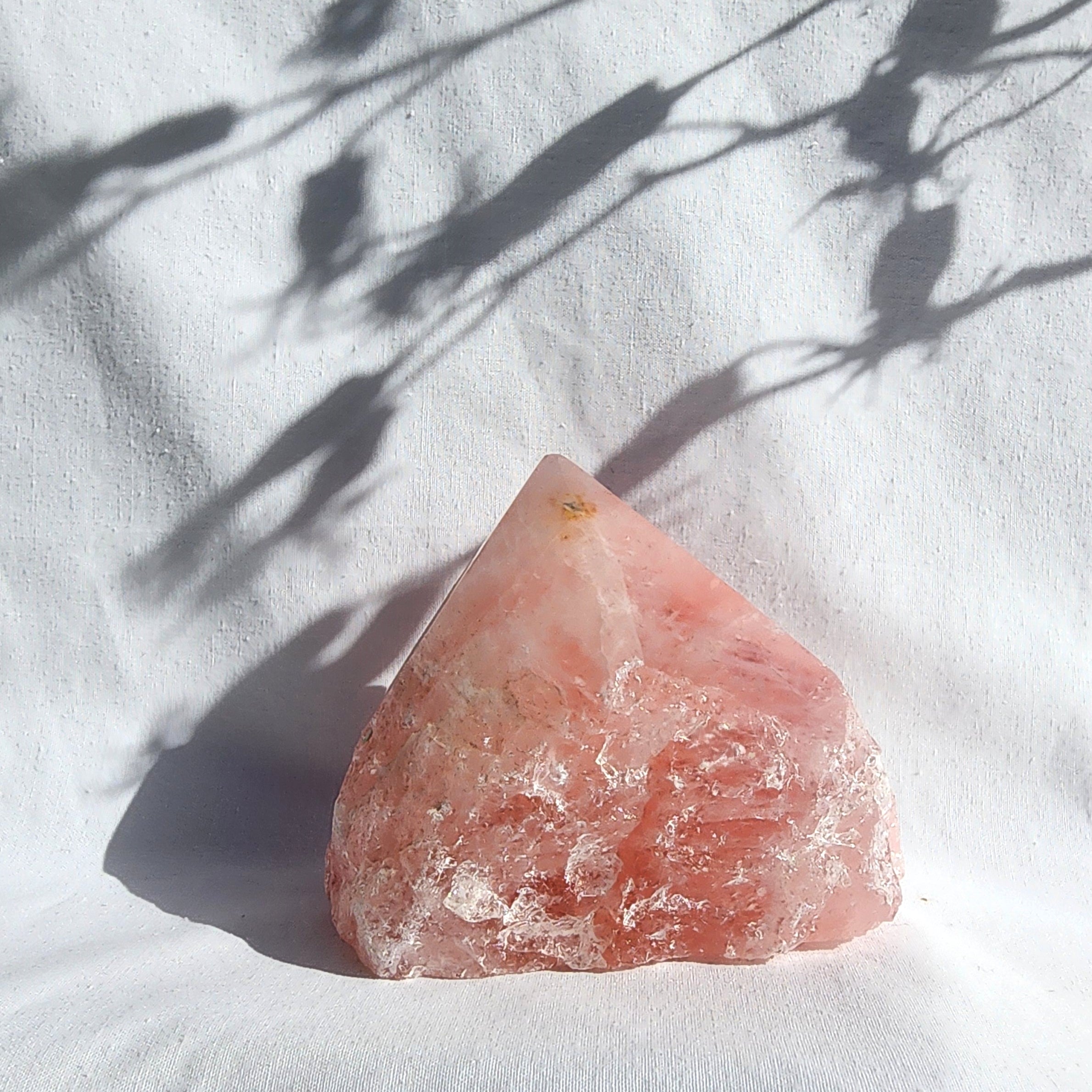 Rose Quartz Flat Base Polished Point