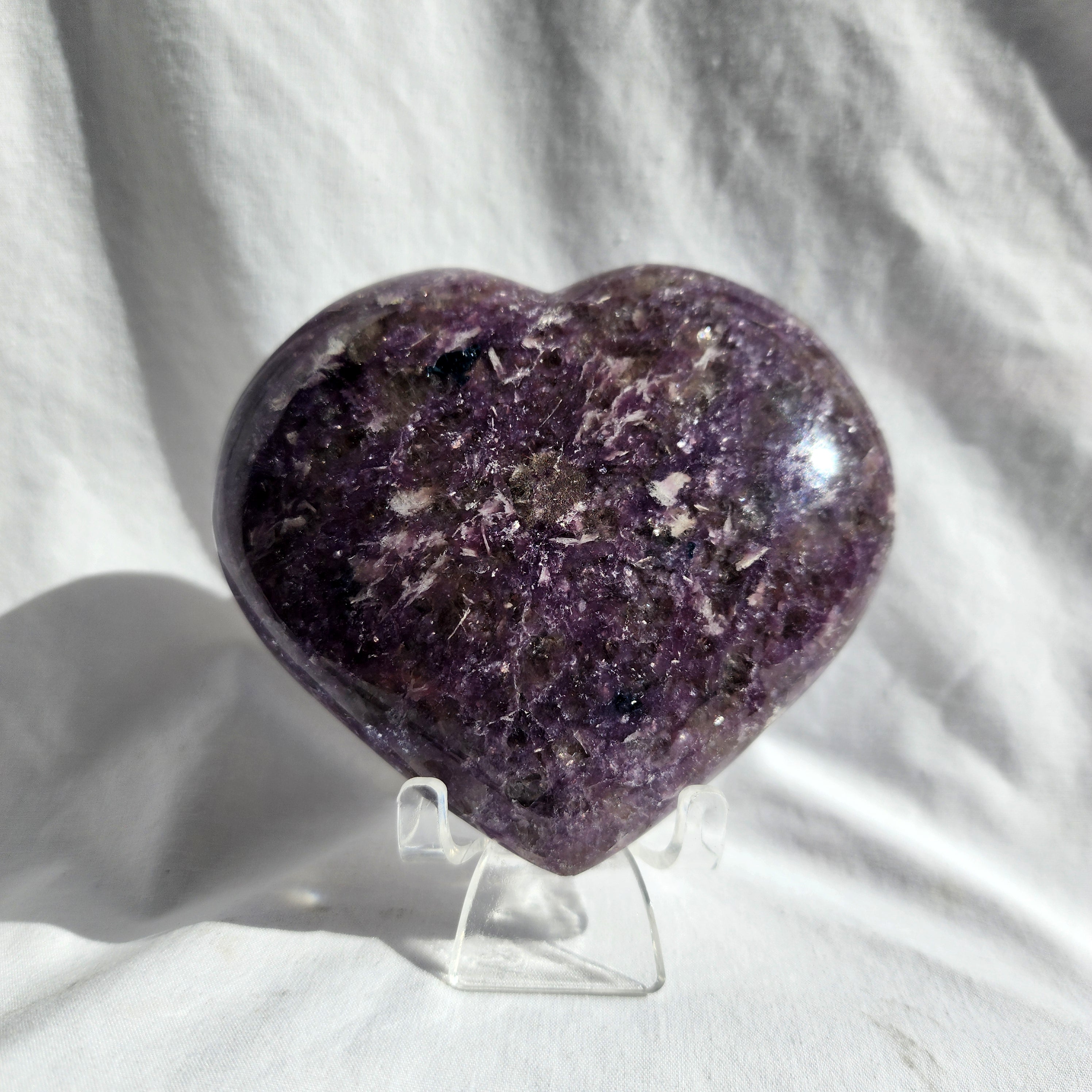 Lepidolite Heart