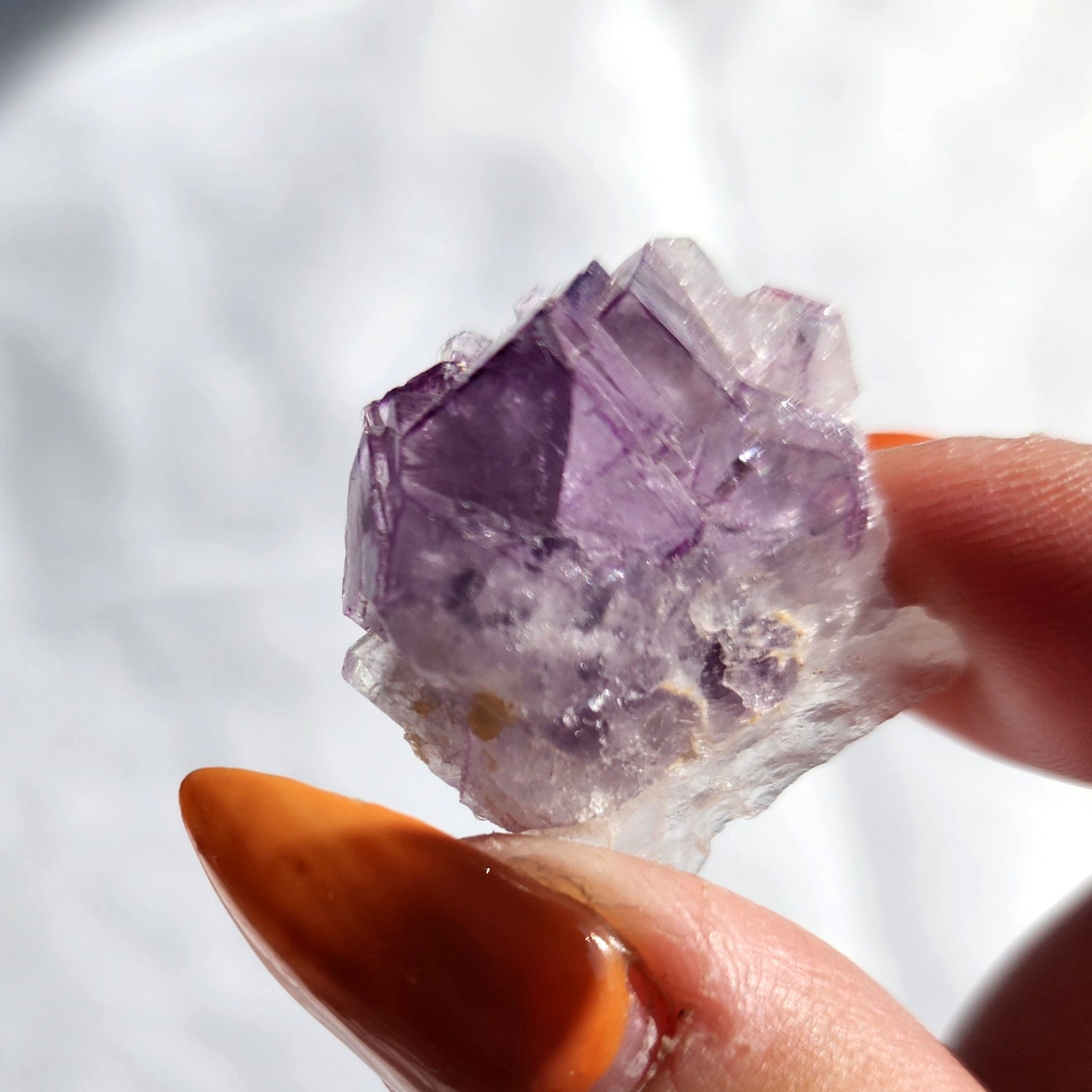 Purple Fluorite Cubed Specimen with Pyrite Inclusion