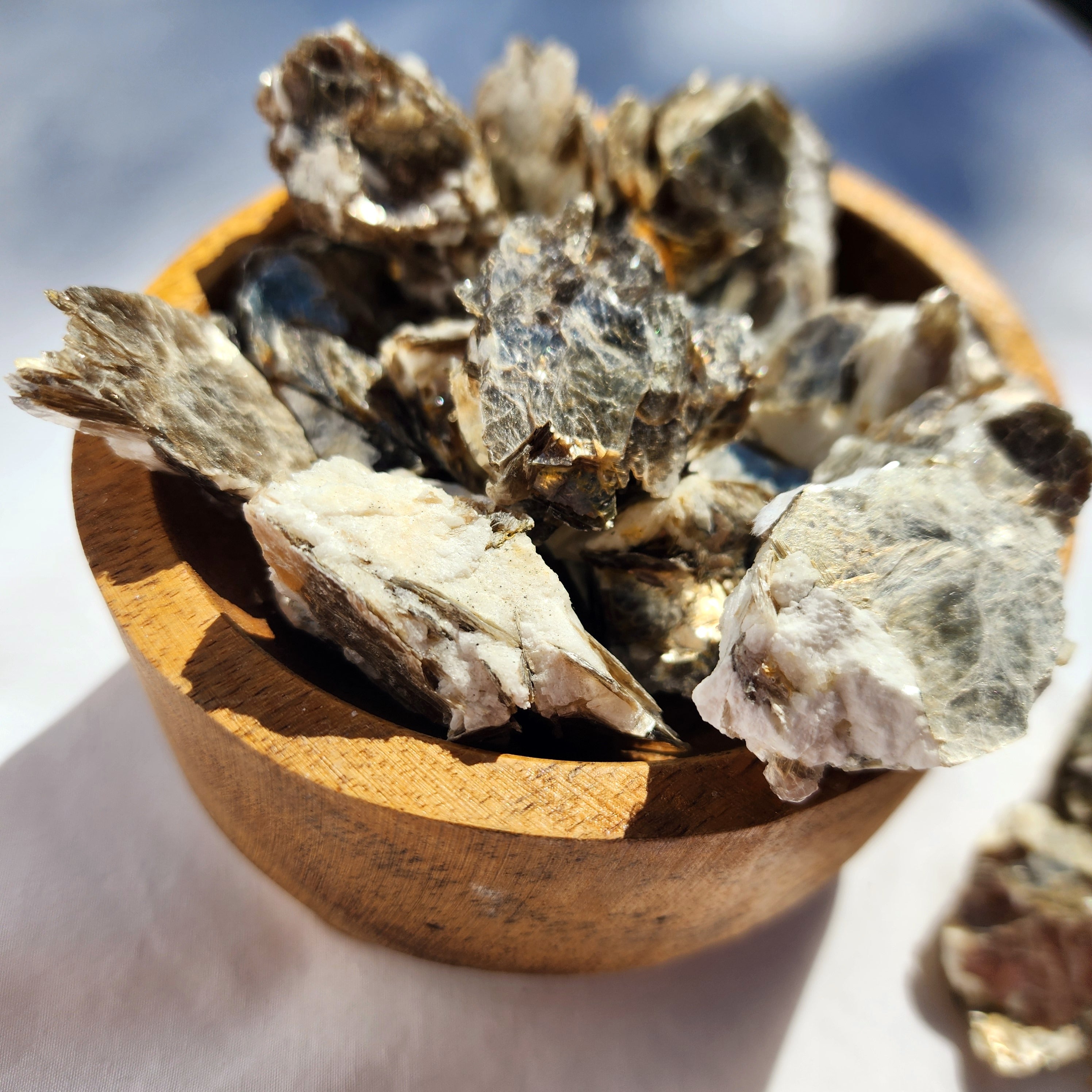 Golden Mica (aka Muscovite) Clusters