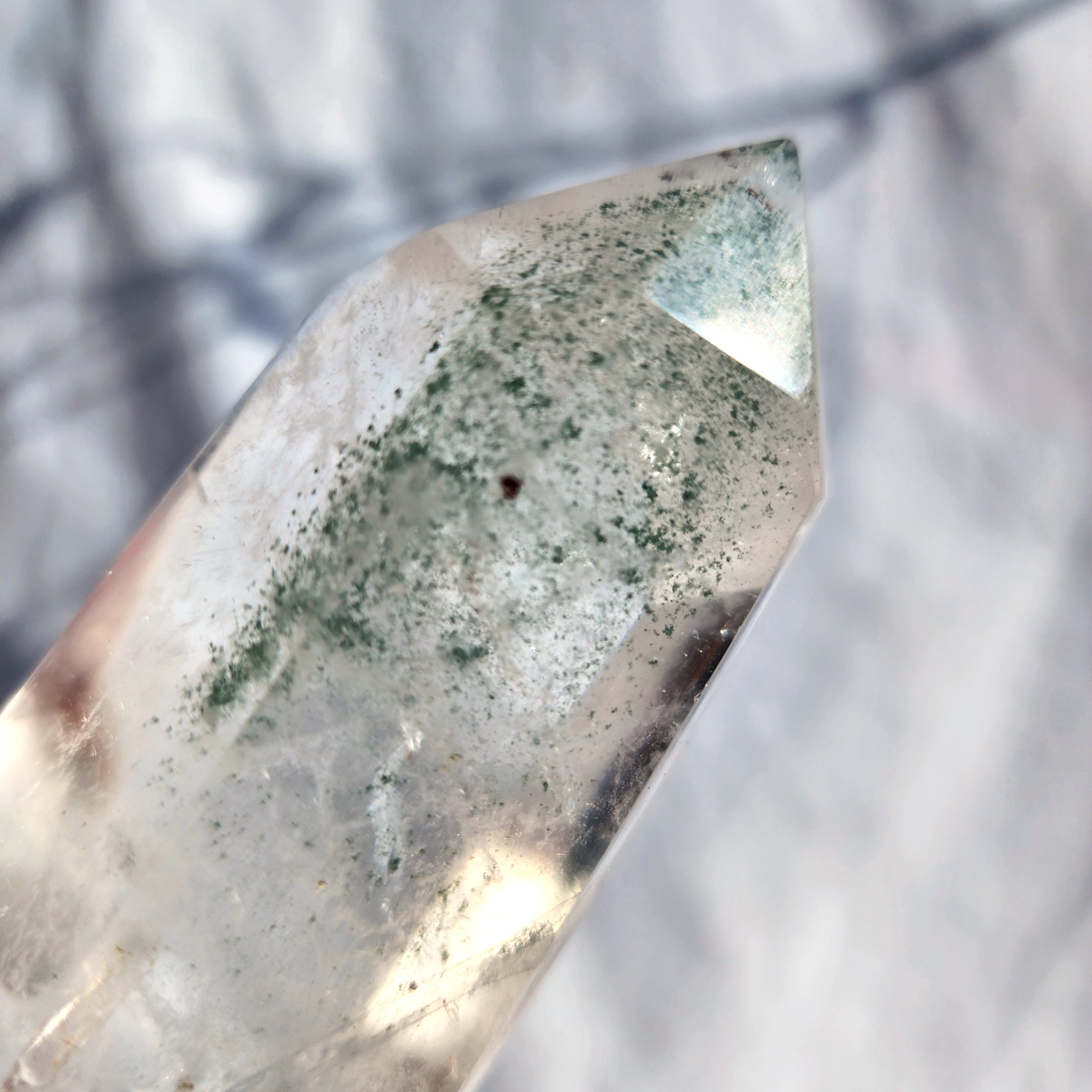 Quartz Generator Point with Chlorite Inclusions