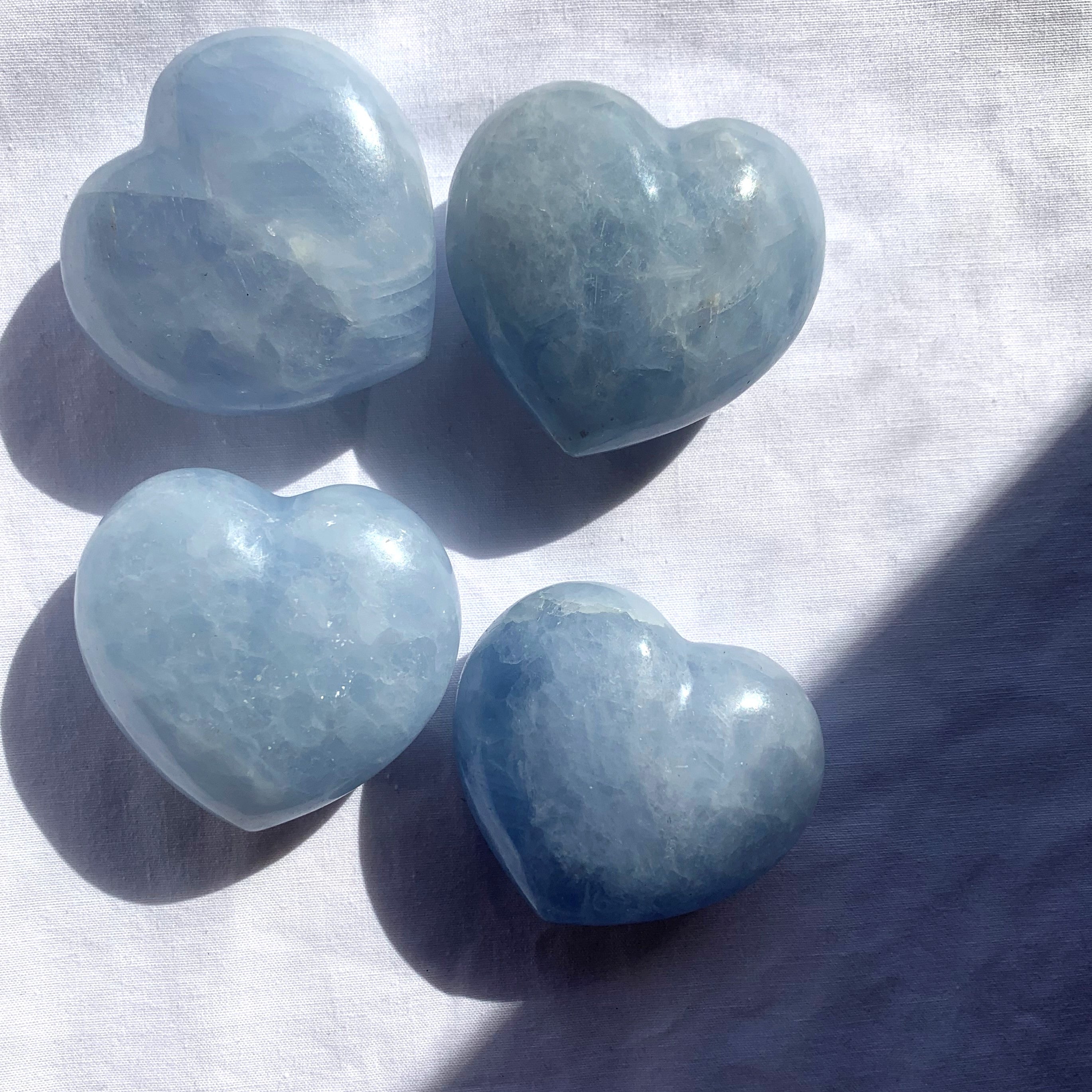 Blue Calcite Heart | Medium