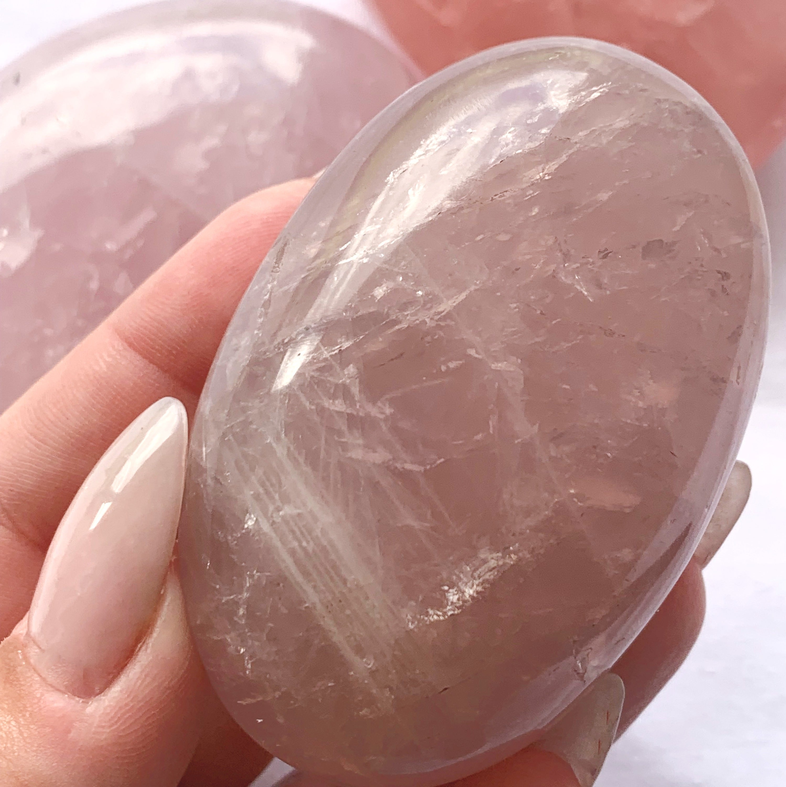 Rose Quartz Palmstone | X-Large