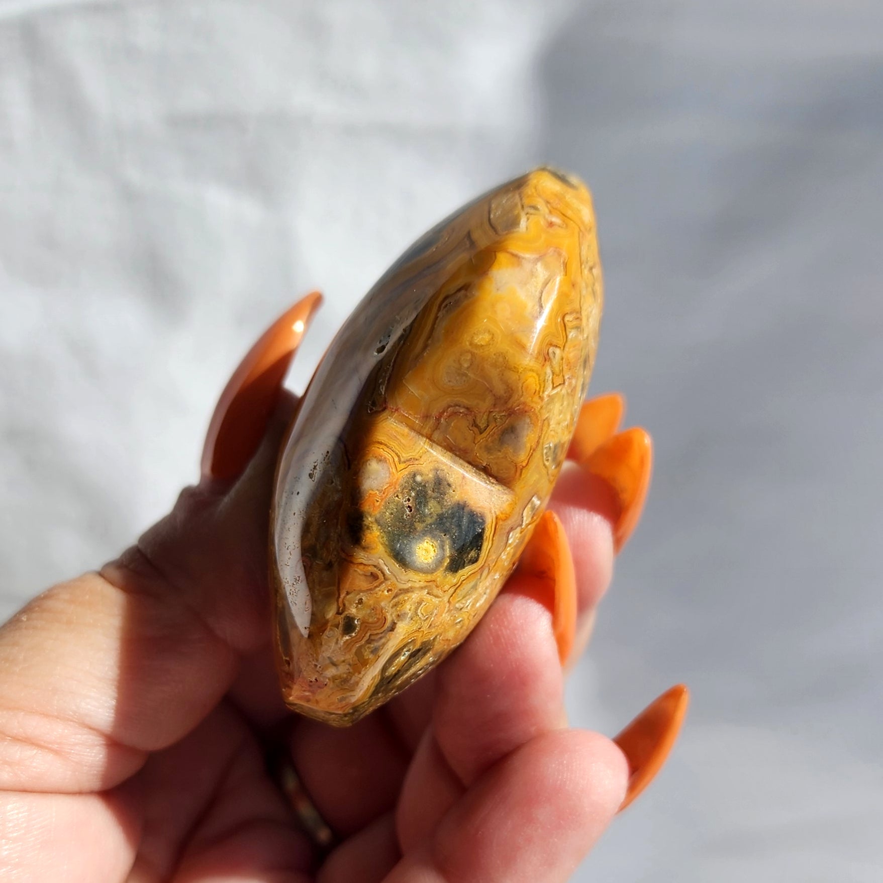 Crazy Lace Agate Heart