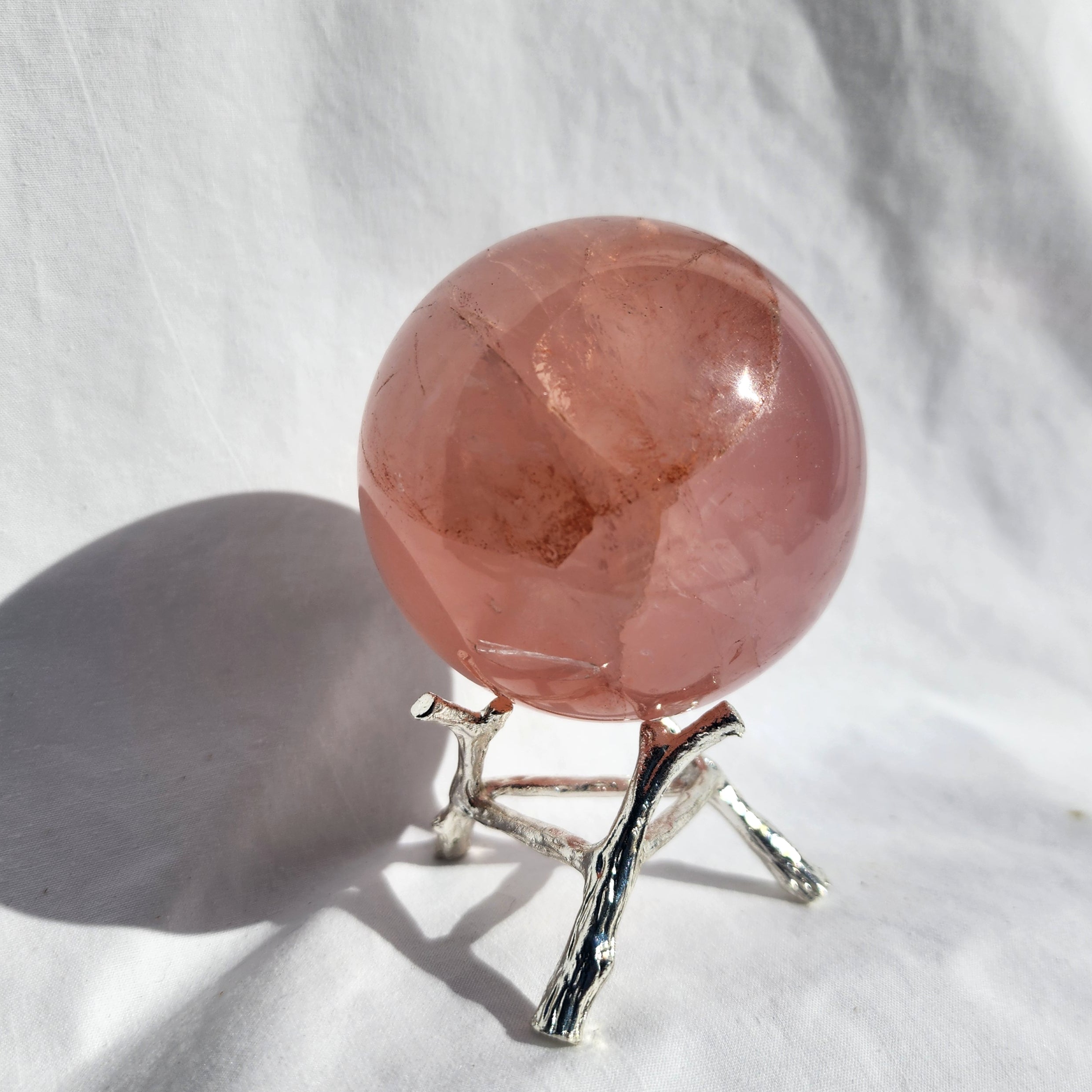 Fire Quartz & Rose Quartz Sphere
