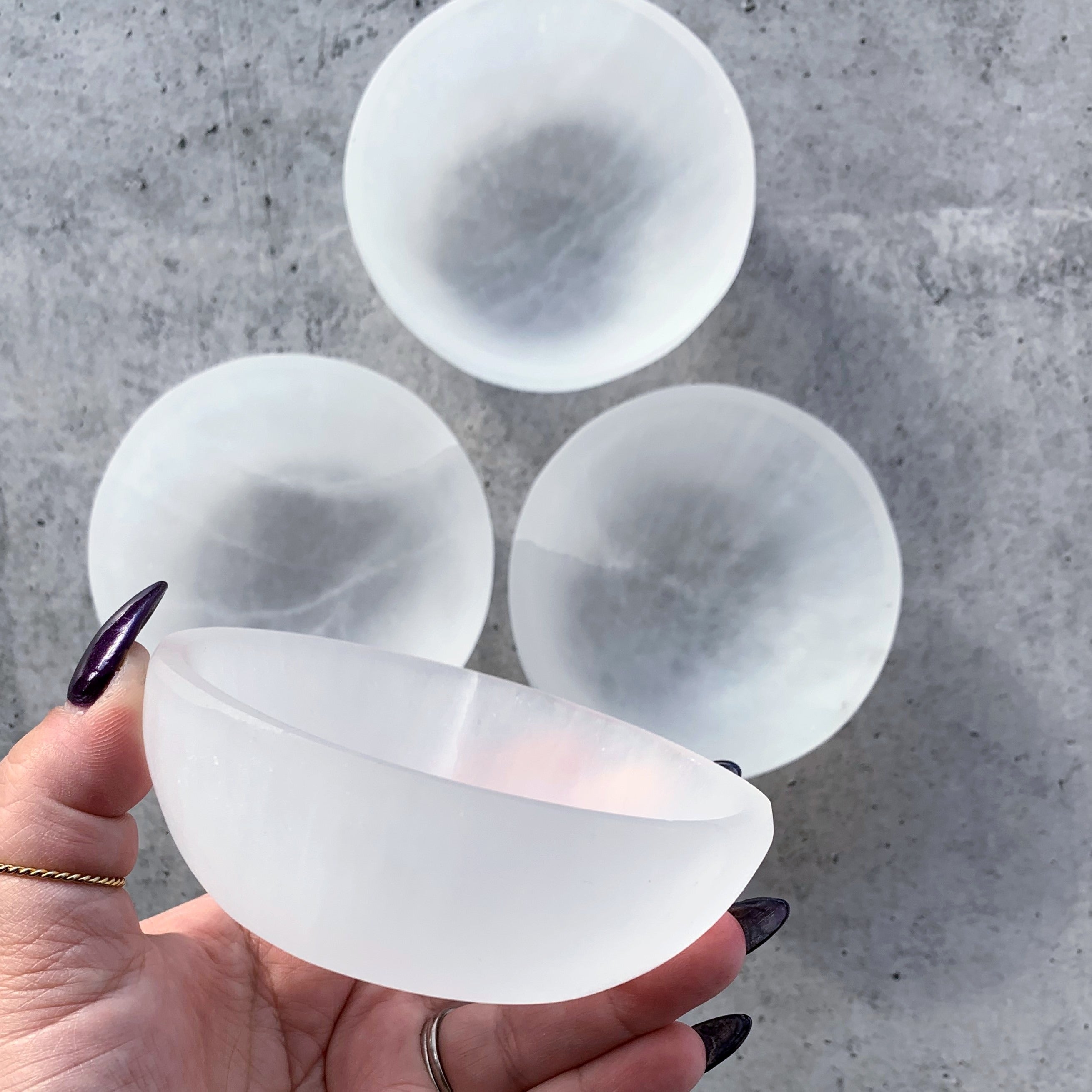 Selenite Trinket Bowl | Medium