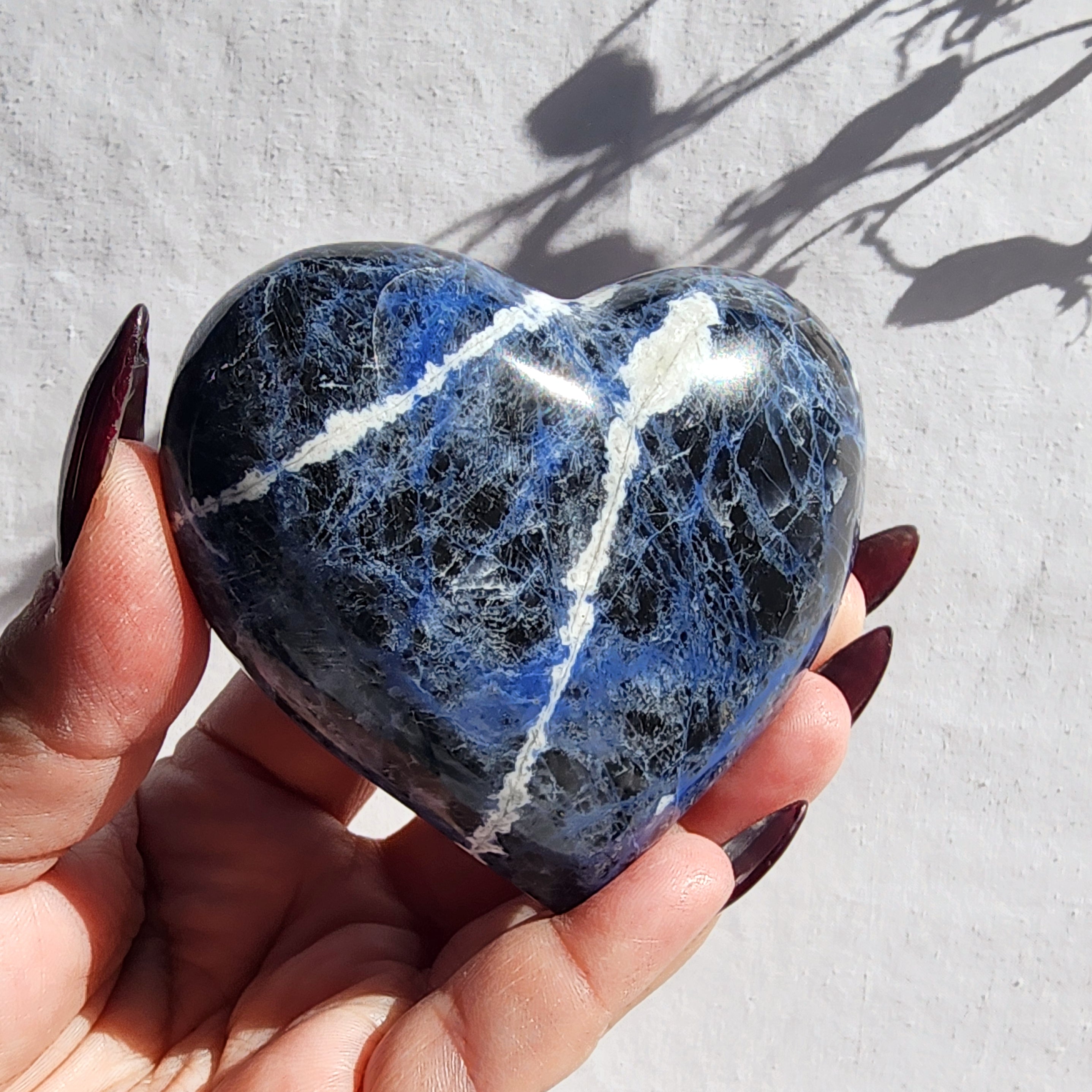 Sodalite Puffy Heart