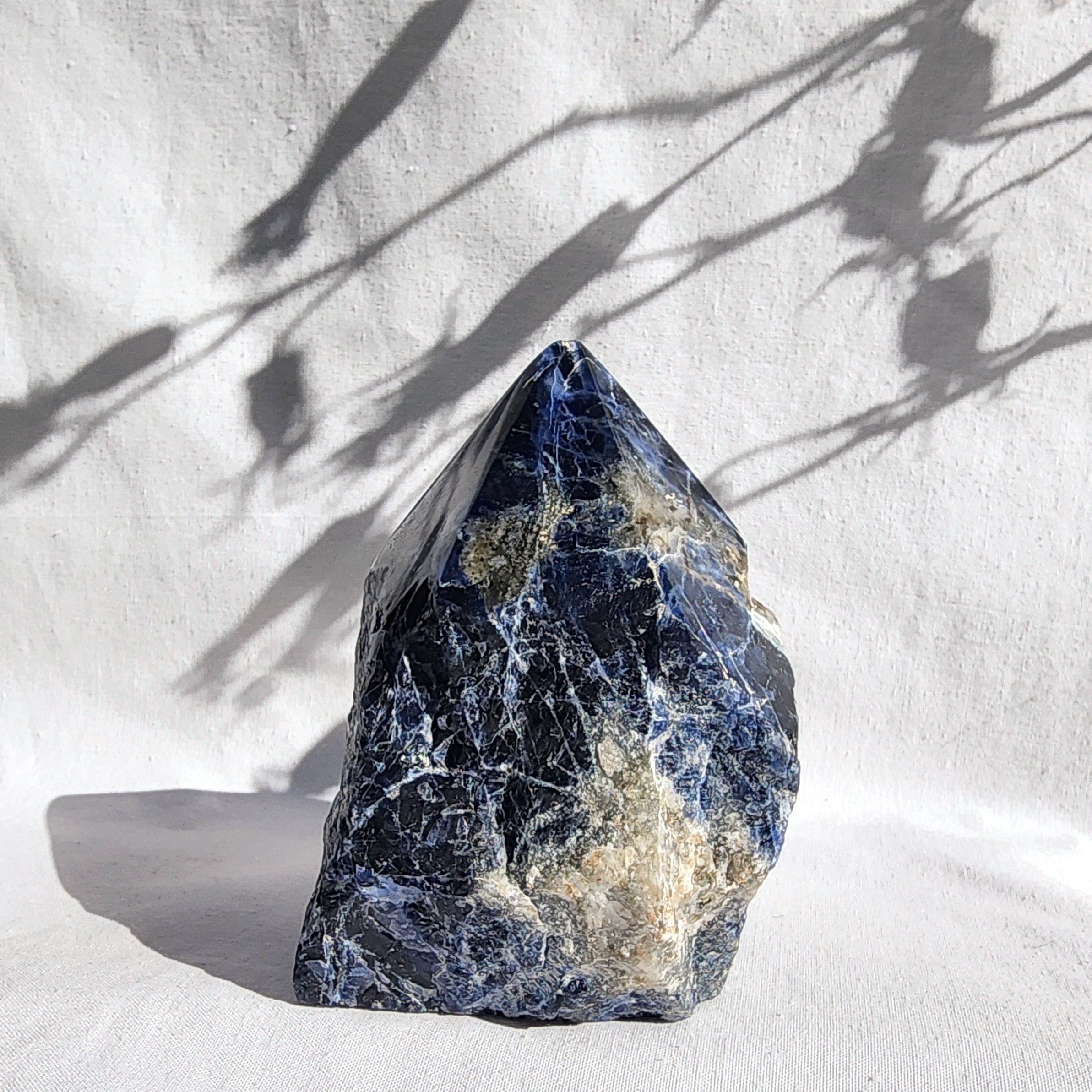 Sodalite Flat Base Polished Point