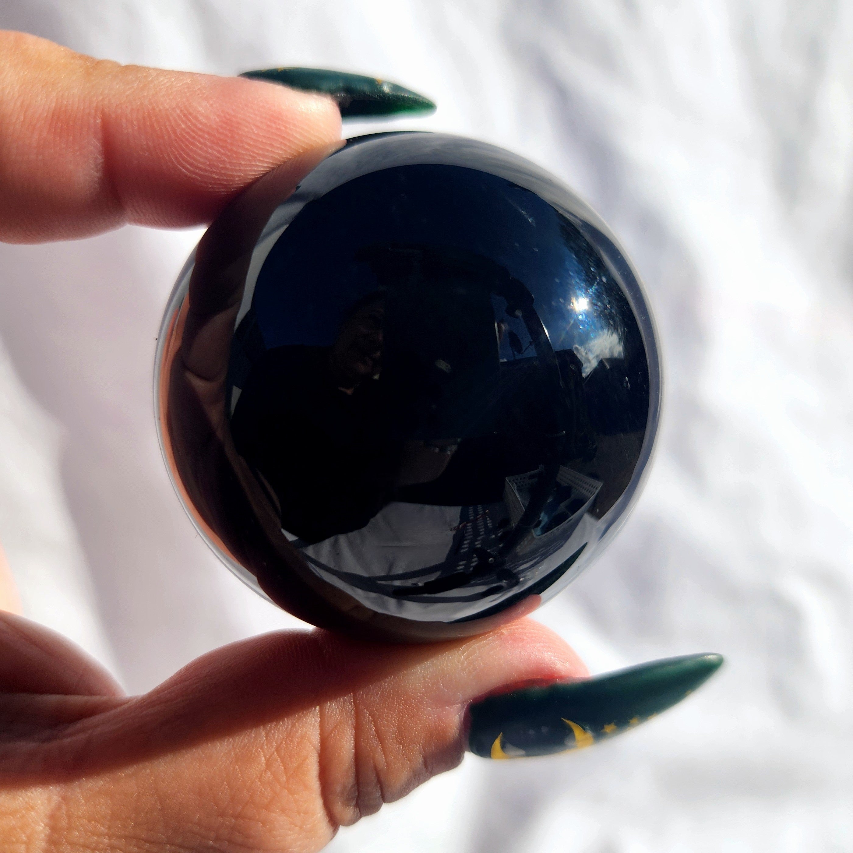 Black Obsidian Sphere | Medium