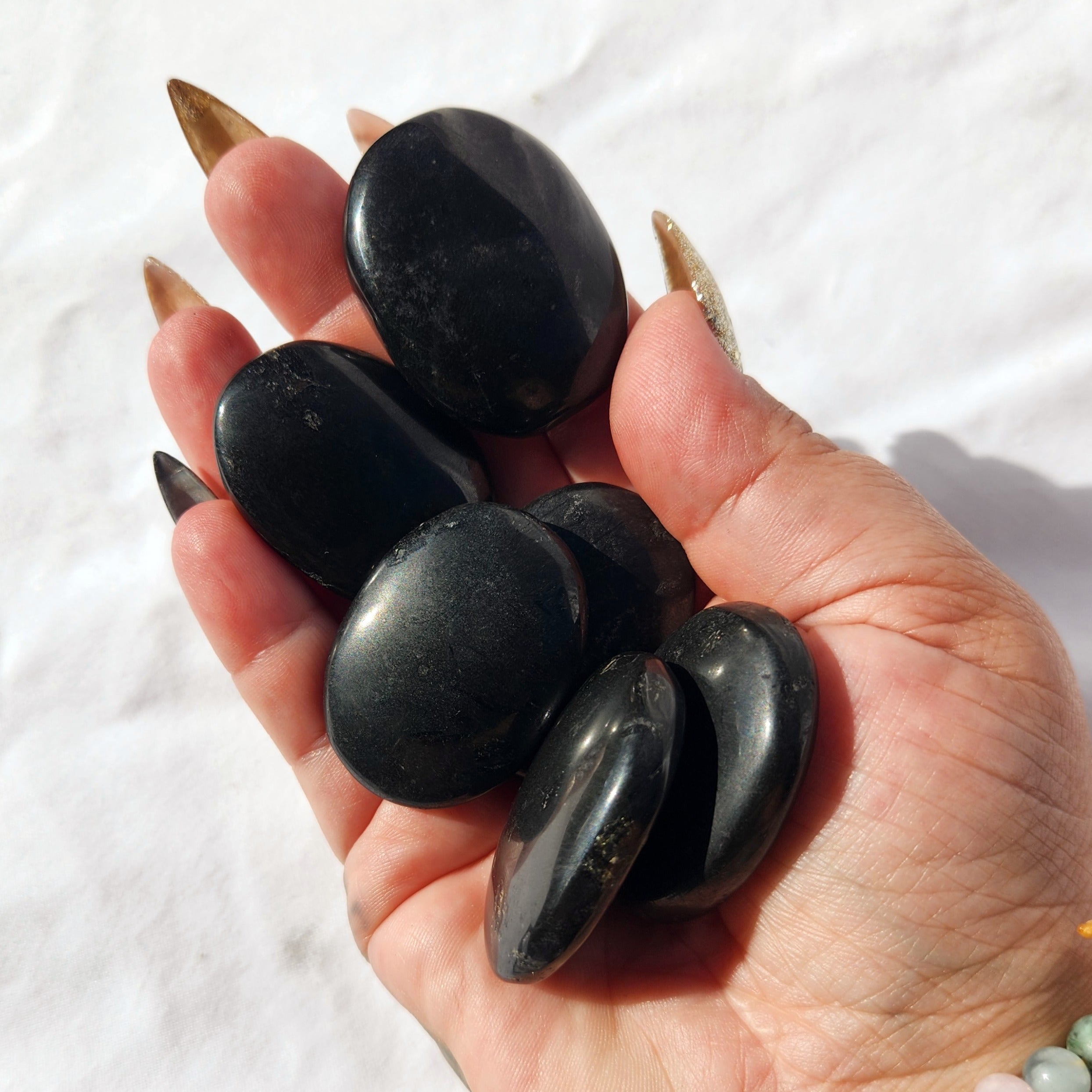 Black Tourmaline Worry Stone