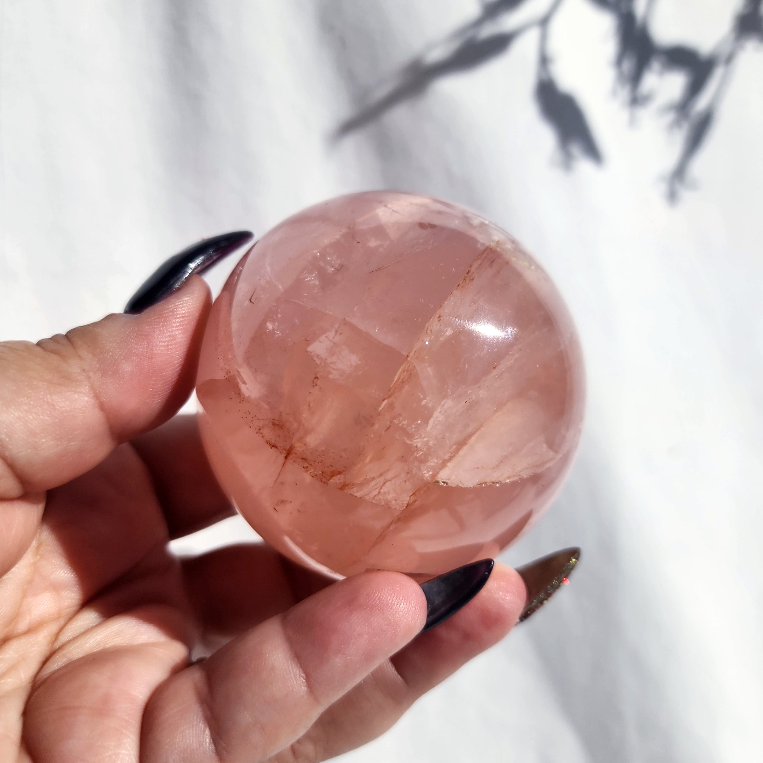 Fire Quartz & Rose Quartz Sphere