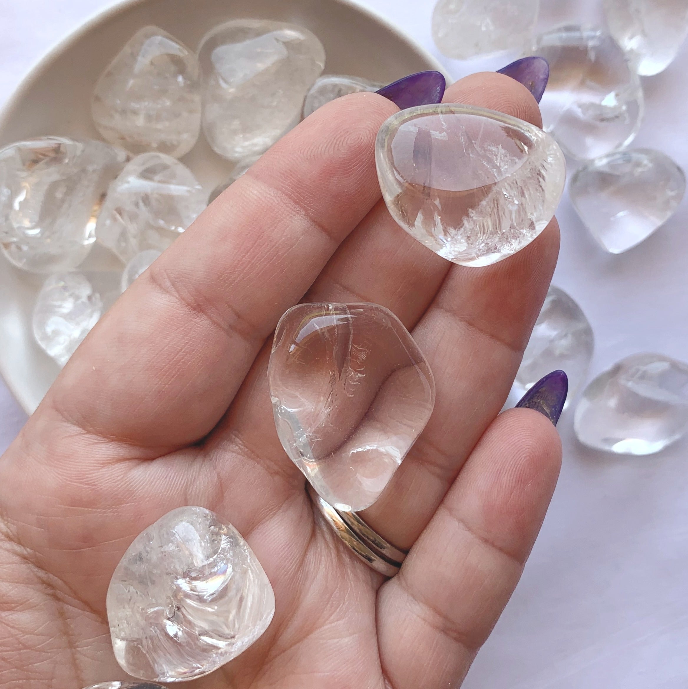 Clear Quartz Tumbles