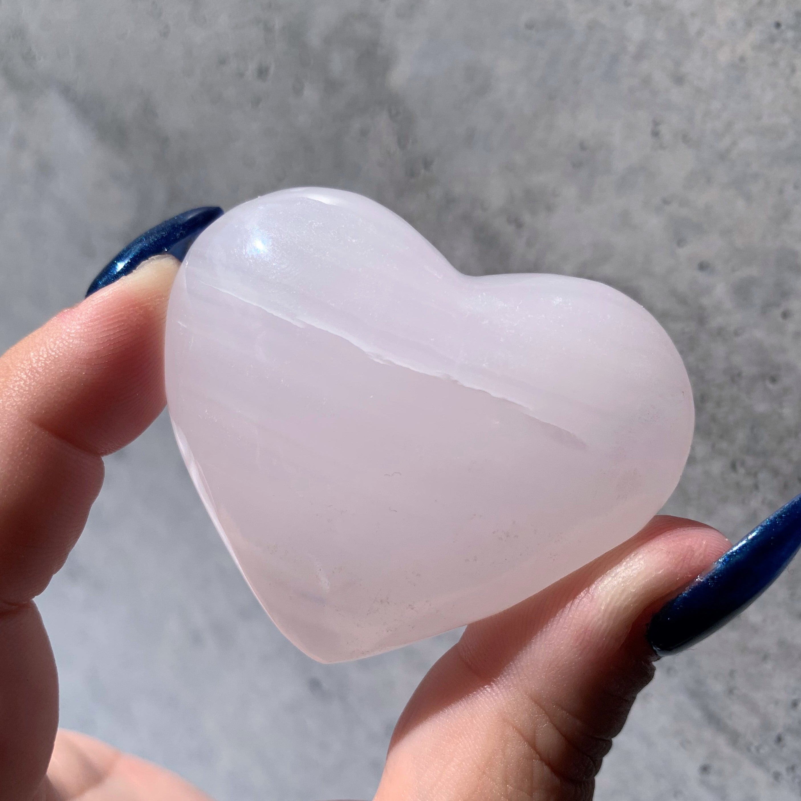 Pink Mangano Calcite Heart