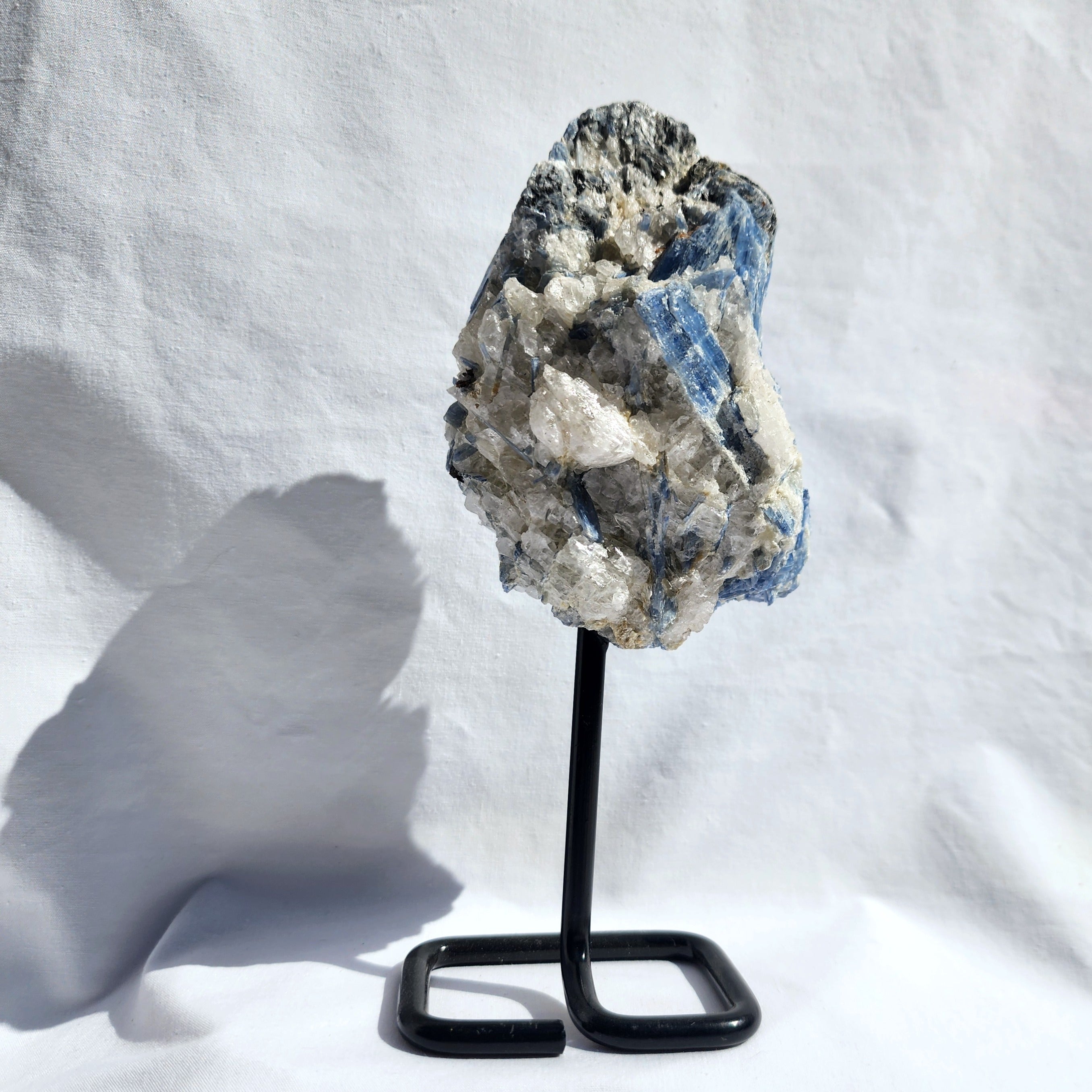 Blue Kyanite Cluster on Stand