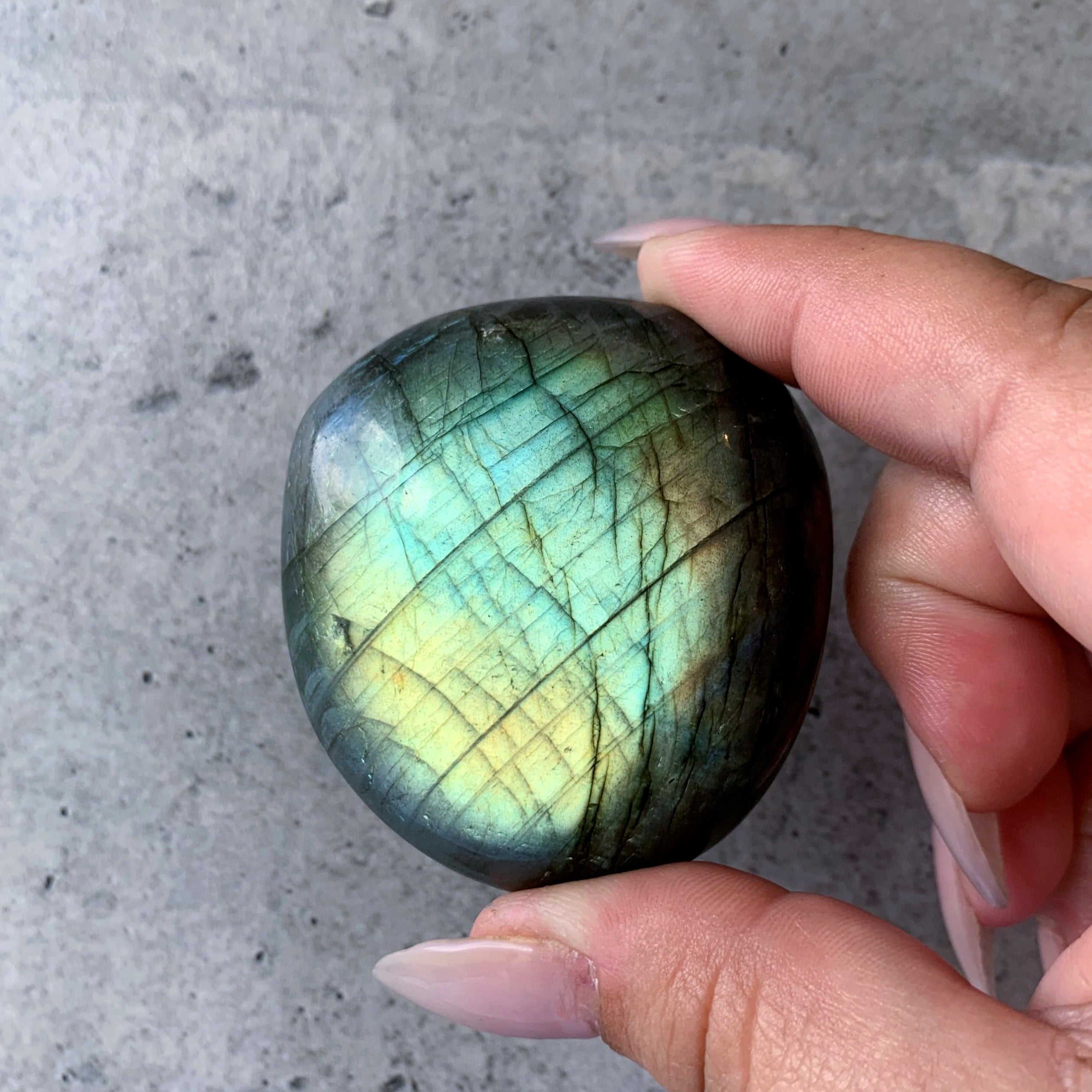 Labradorite Palm Stone | X-Large