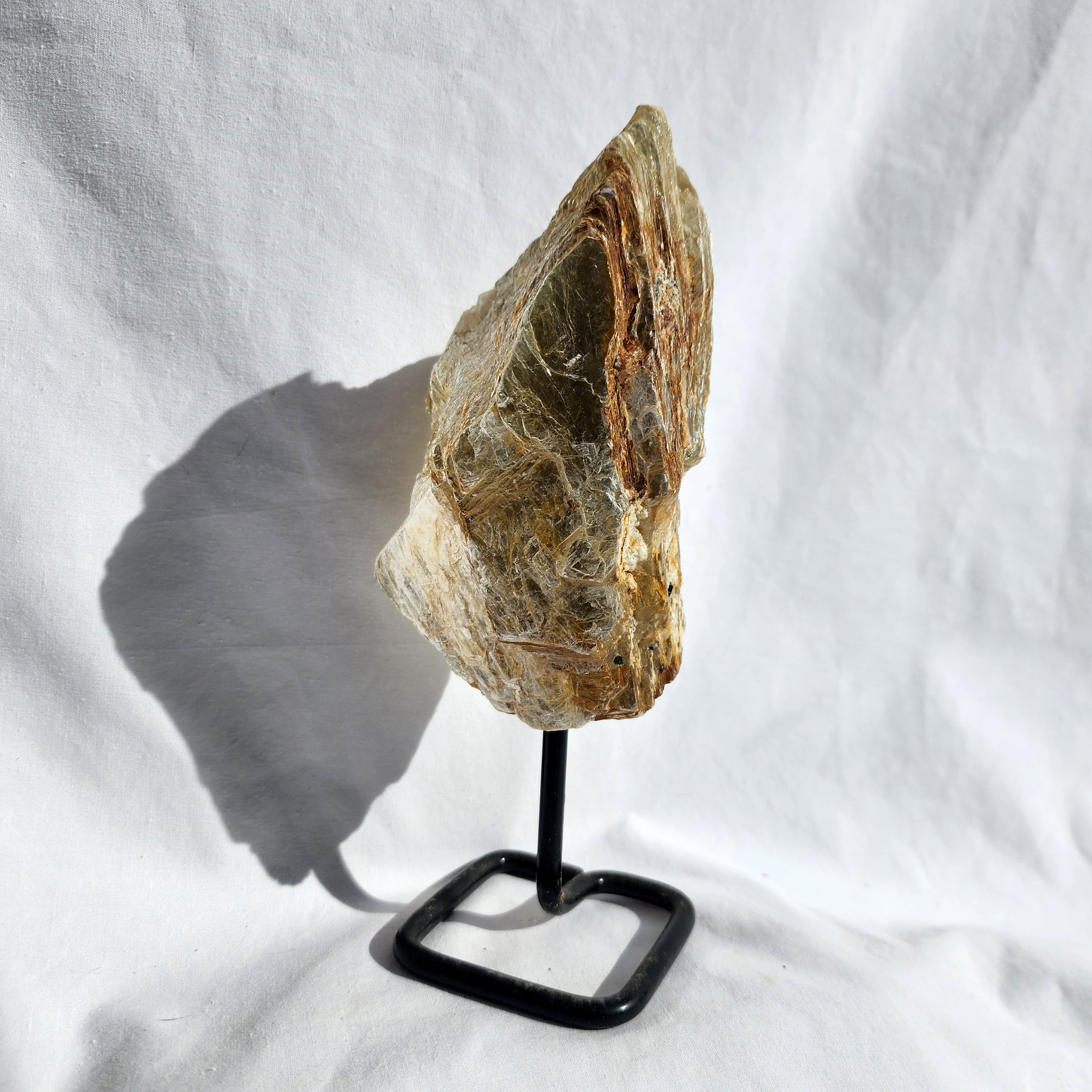 Golden Mica aka Muscovite on Stand