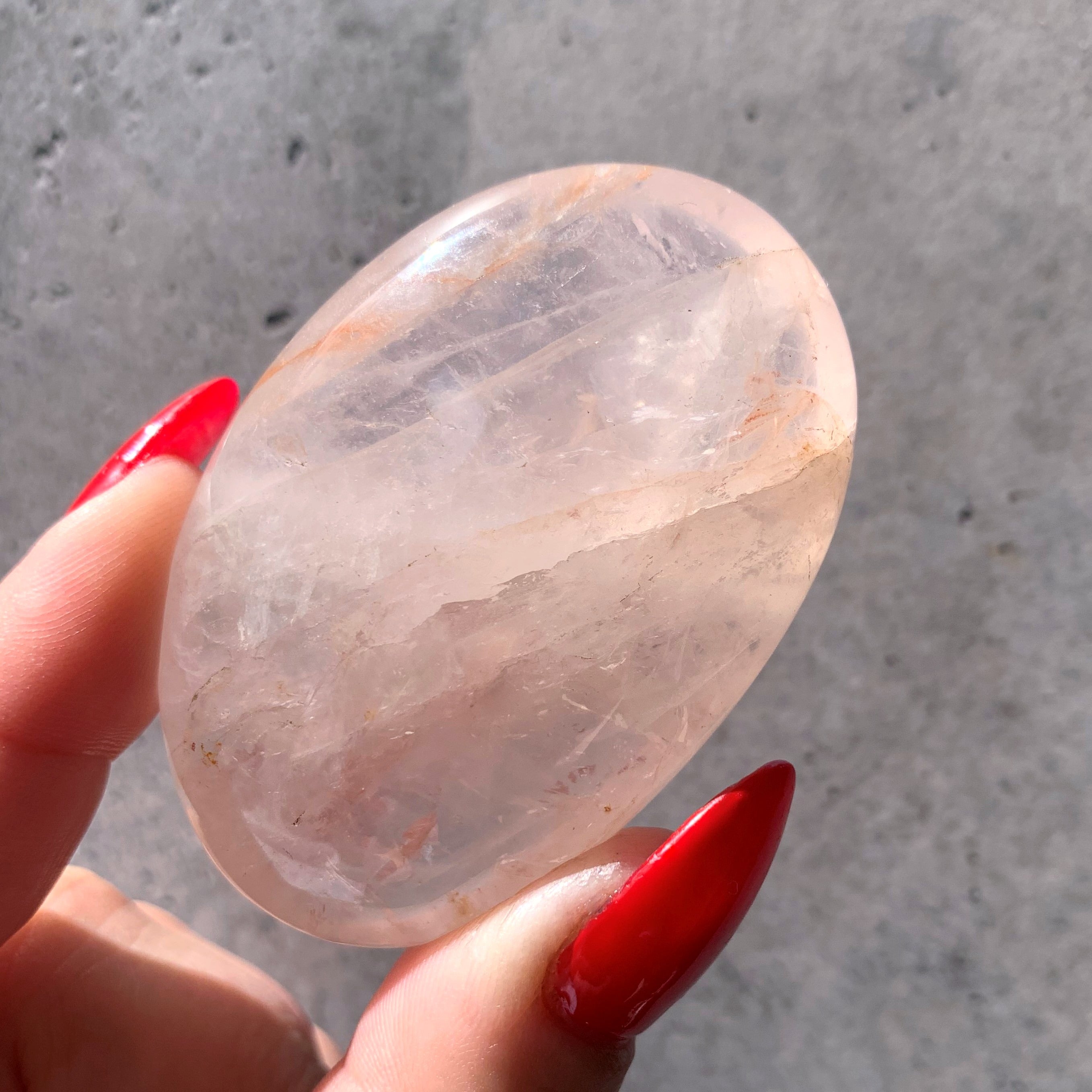 Fire Quartz Palmstone | Medium