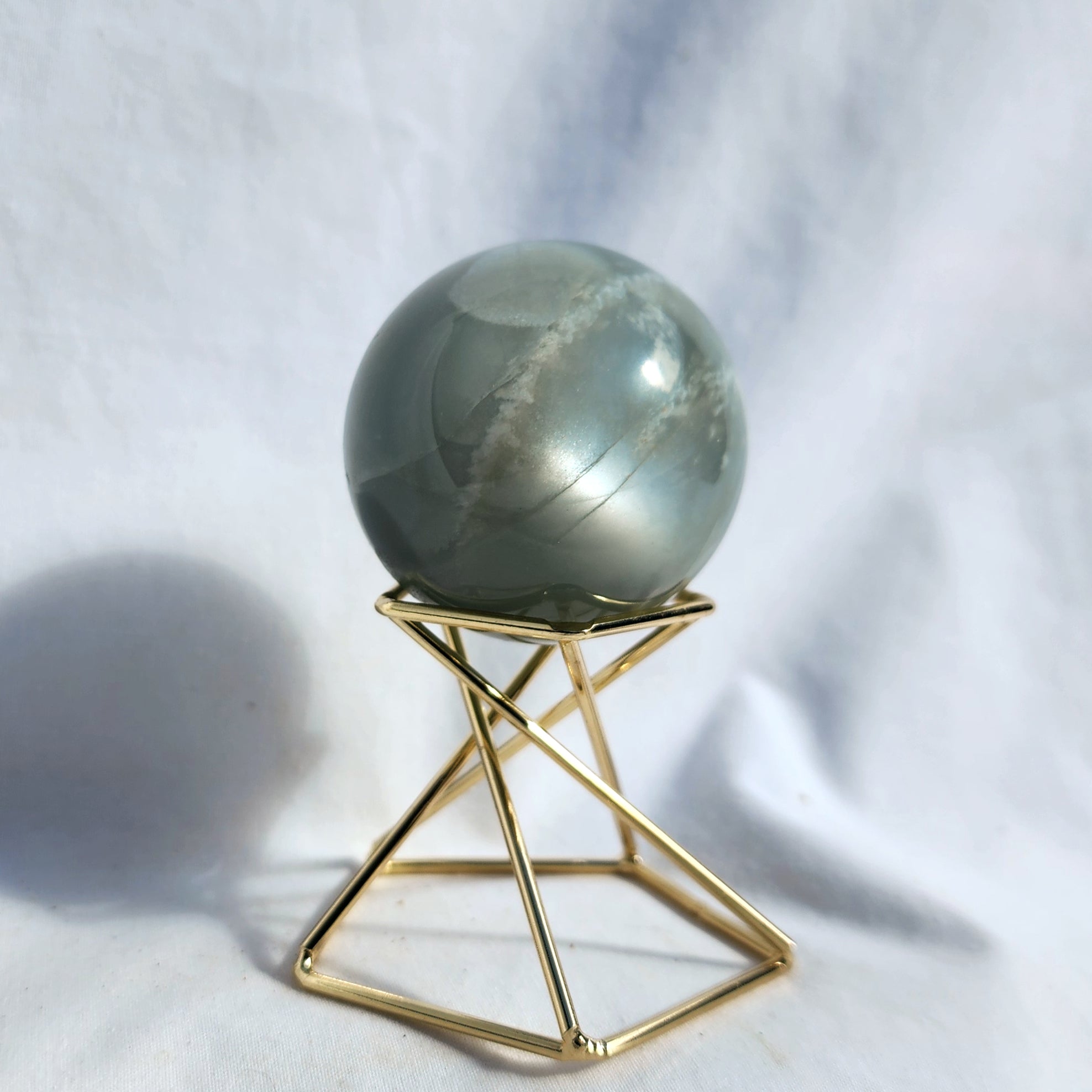 Silky Sage Green Moonstone Sphere