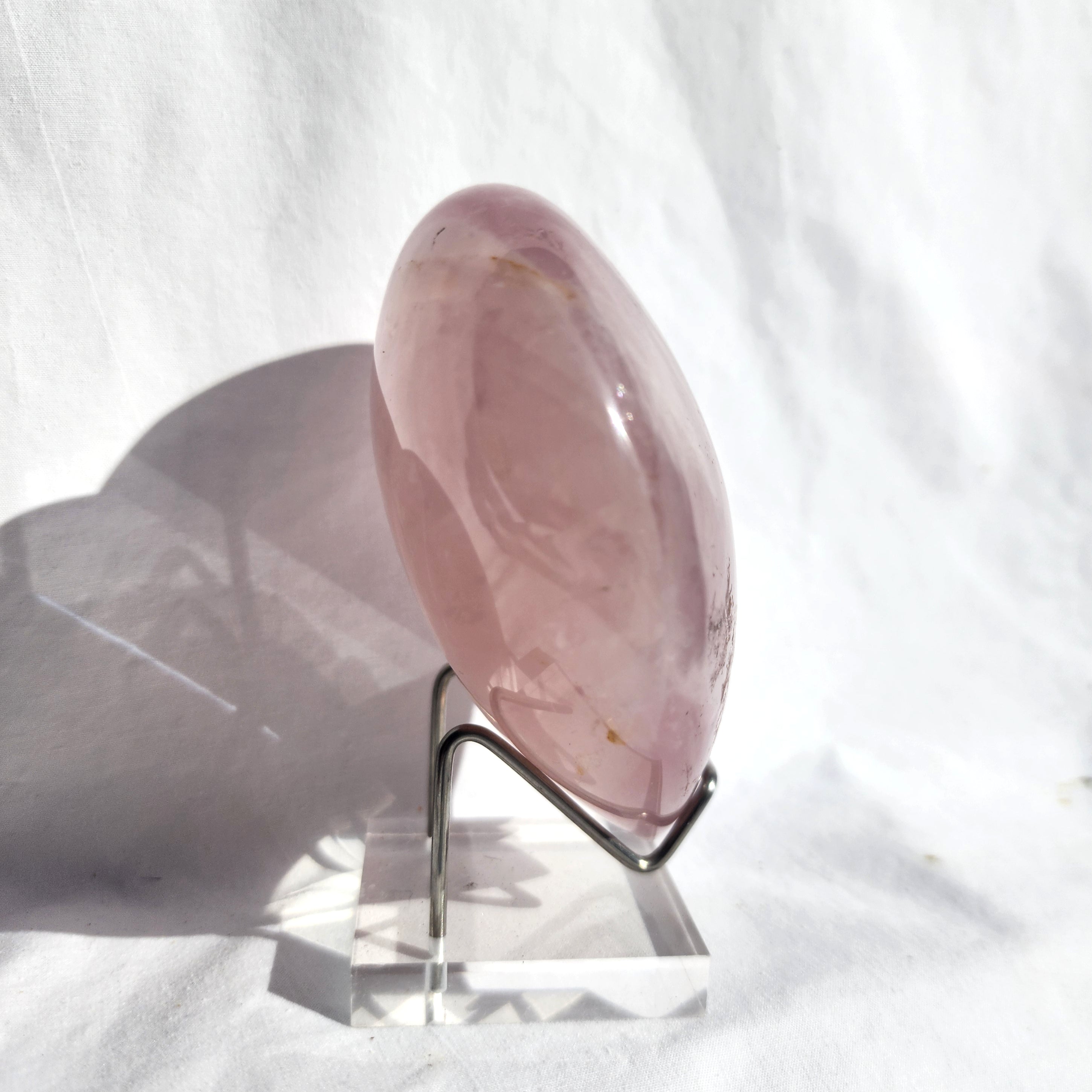 Rose Quartz Puffy Heart