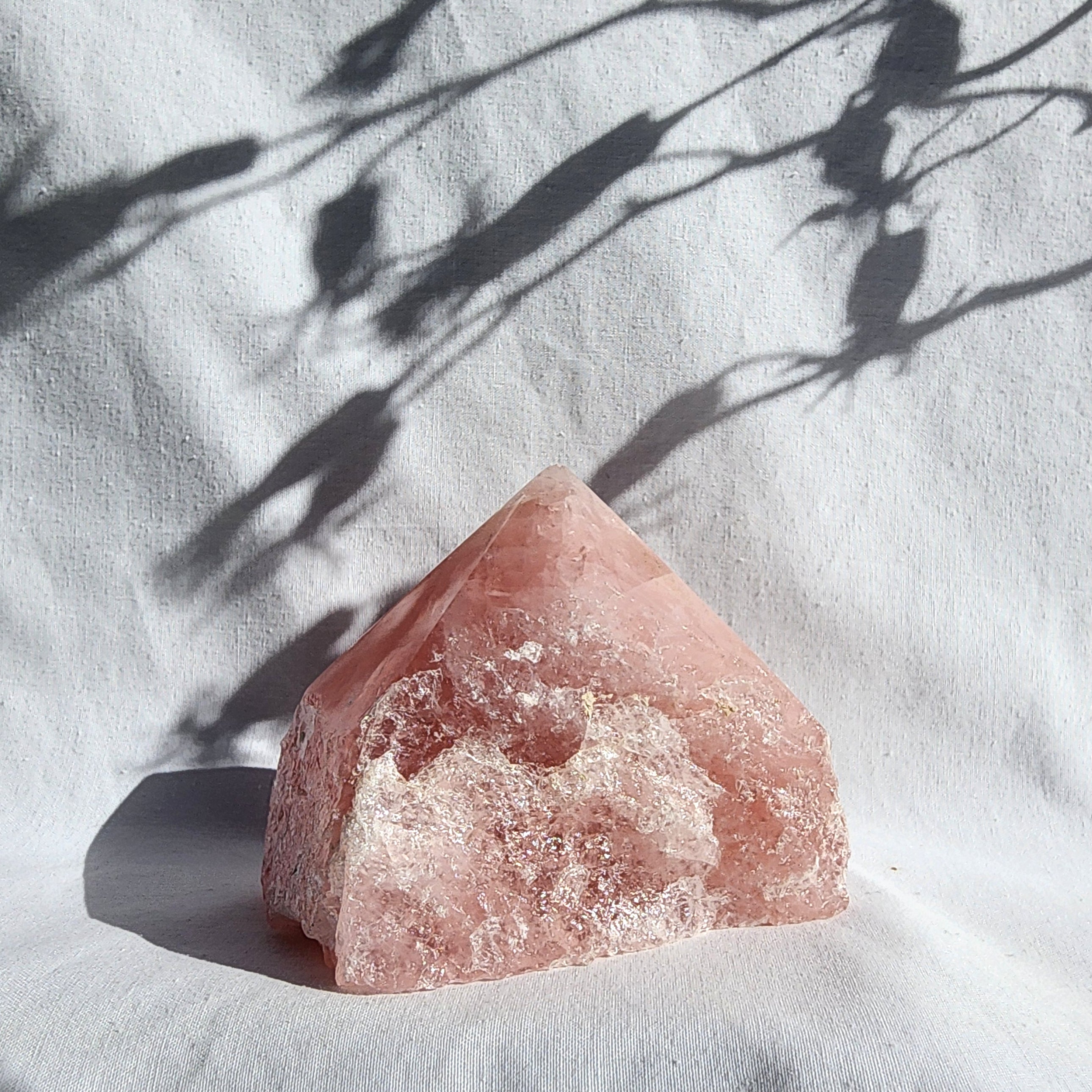 Rose Quartz Flat Base Polished Point