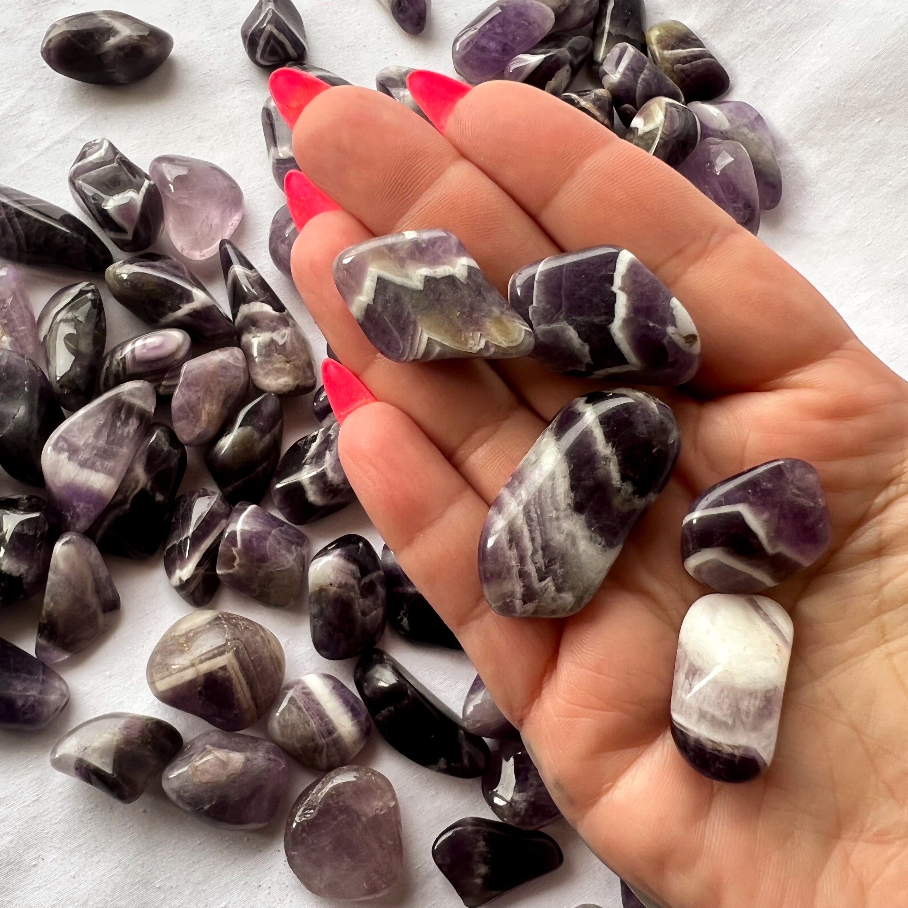 Chevron Amethyst Tumble