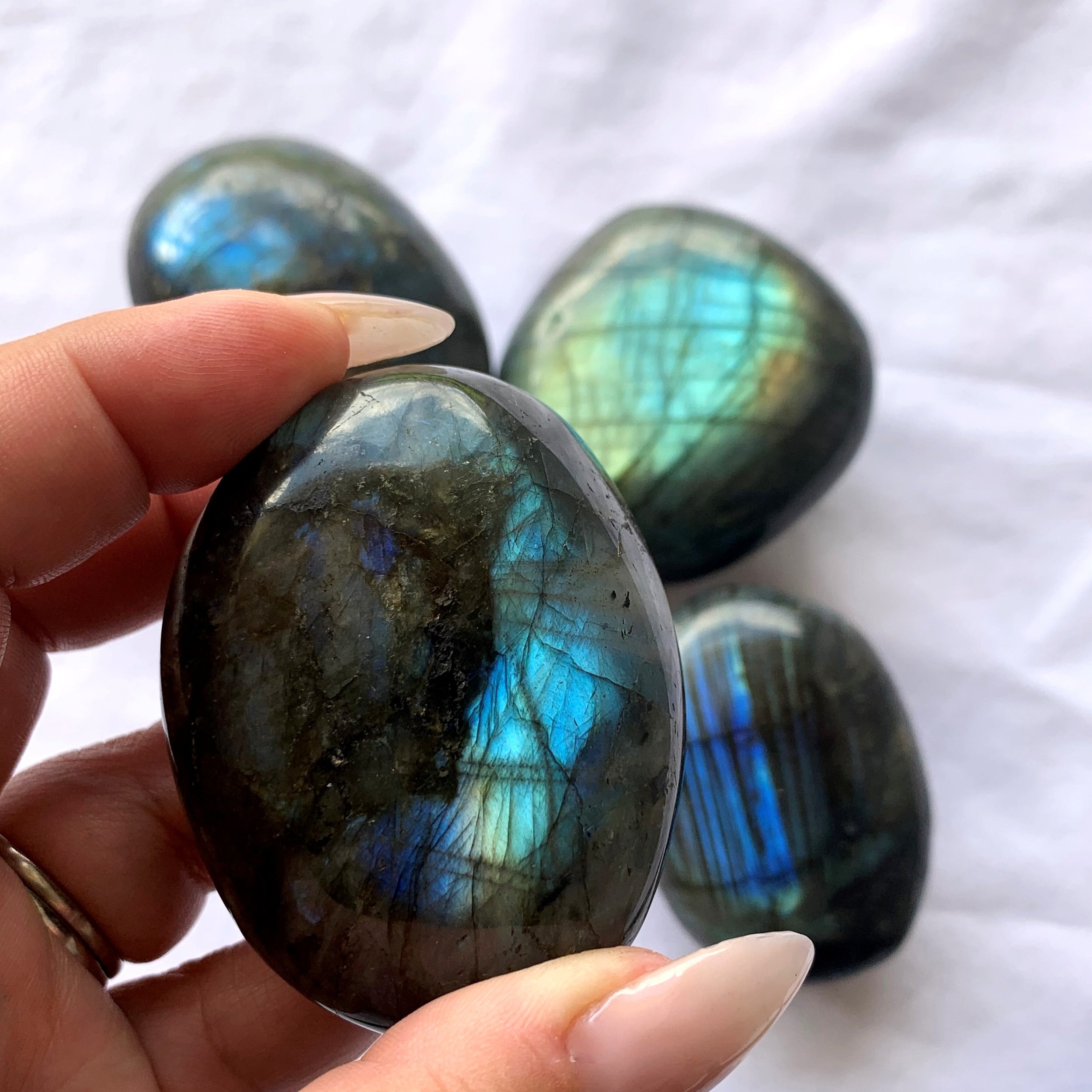 Labradorite Palm Stone | X-Large