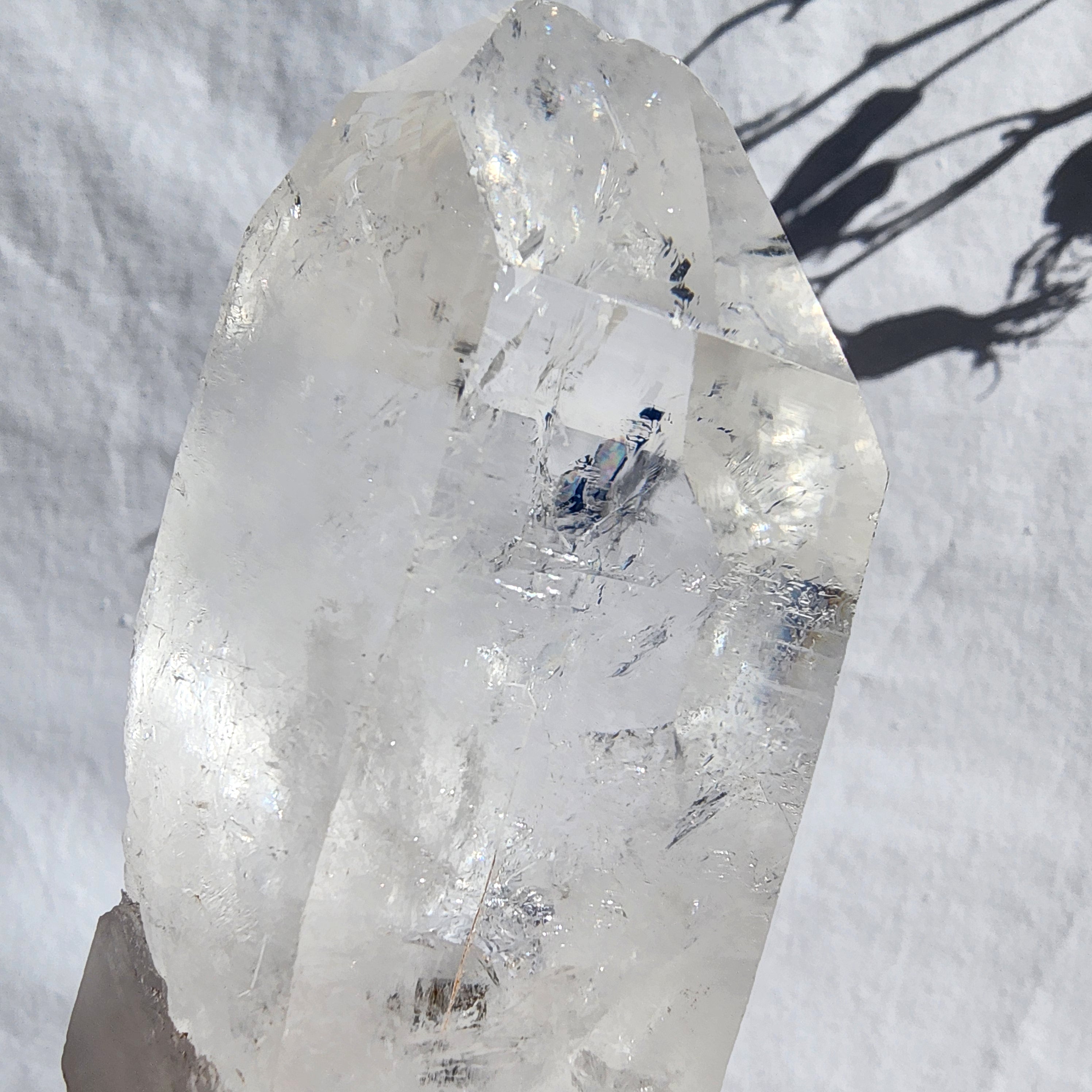 Clear Quartz Raw Point on Stand