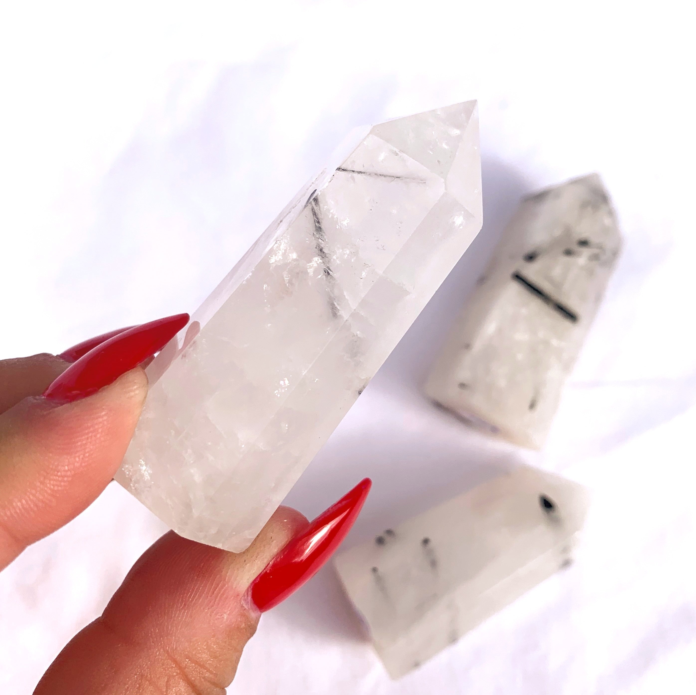 Tourmaline in Quartz Generator Point | Medium